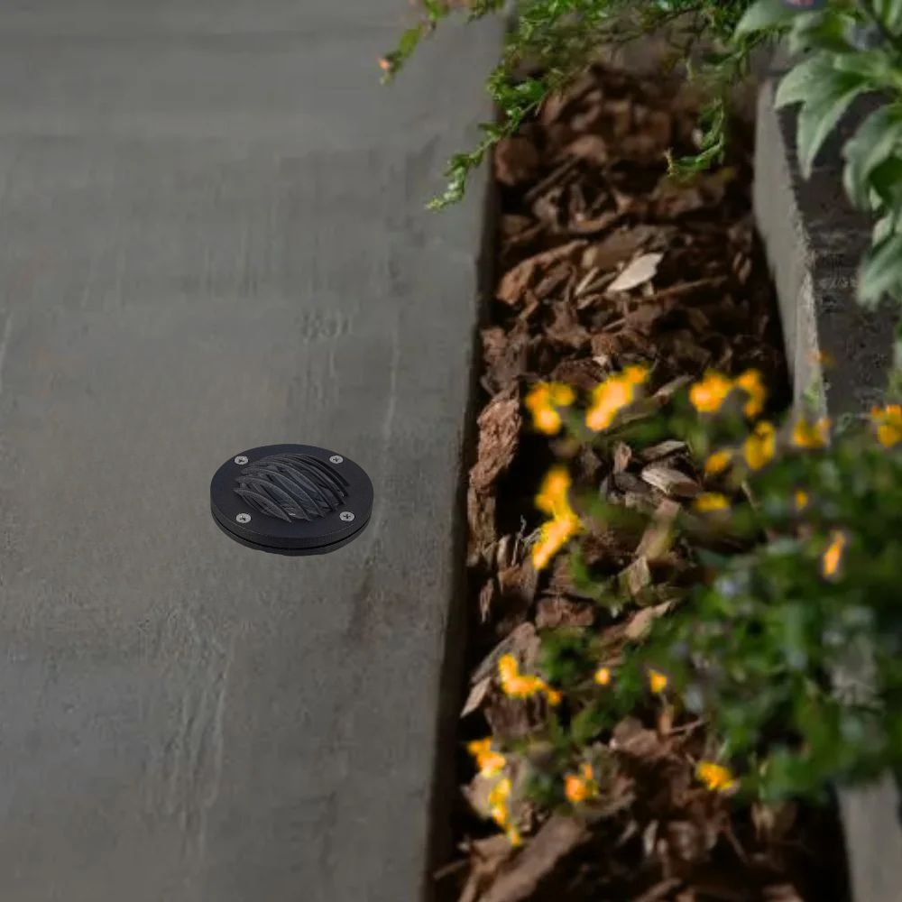 LED Landscape Round Grill Well Light, Black