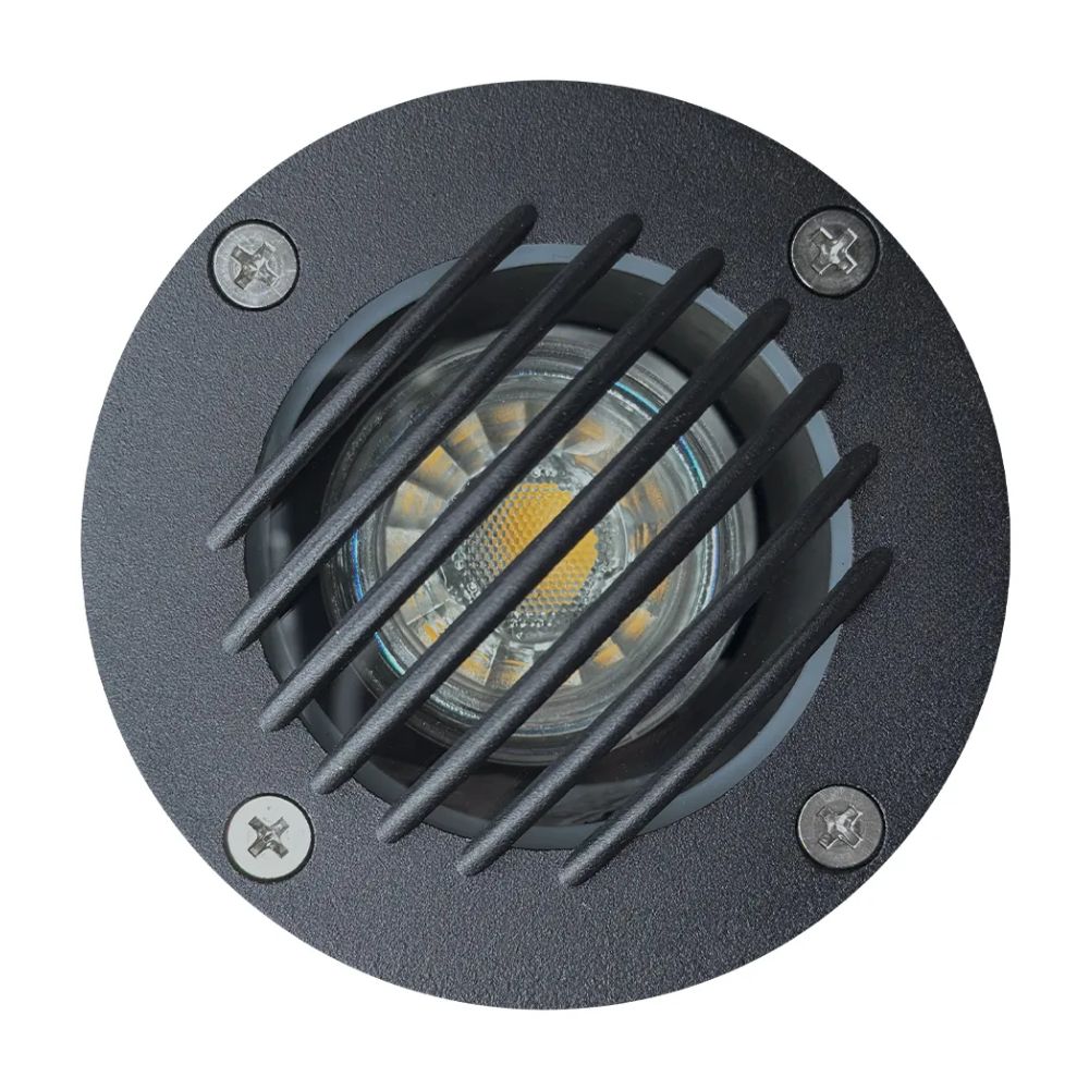 LED Landscape Round Grill Well Light, Black