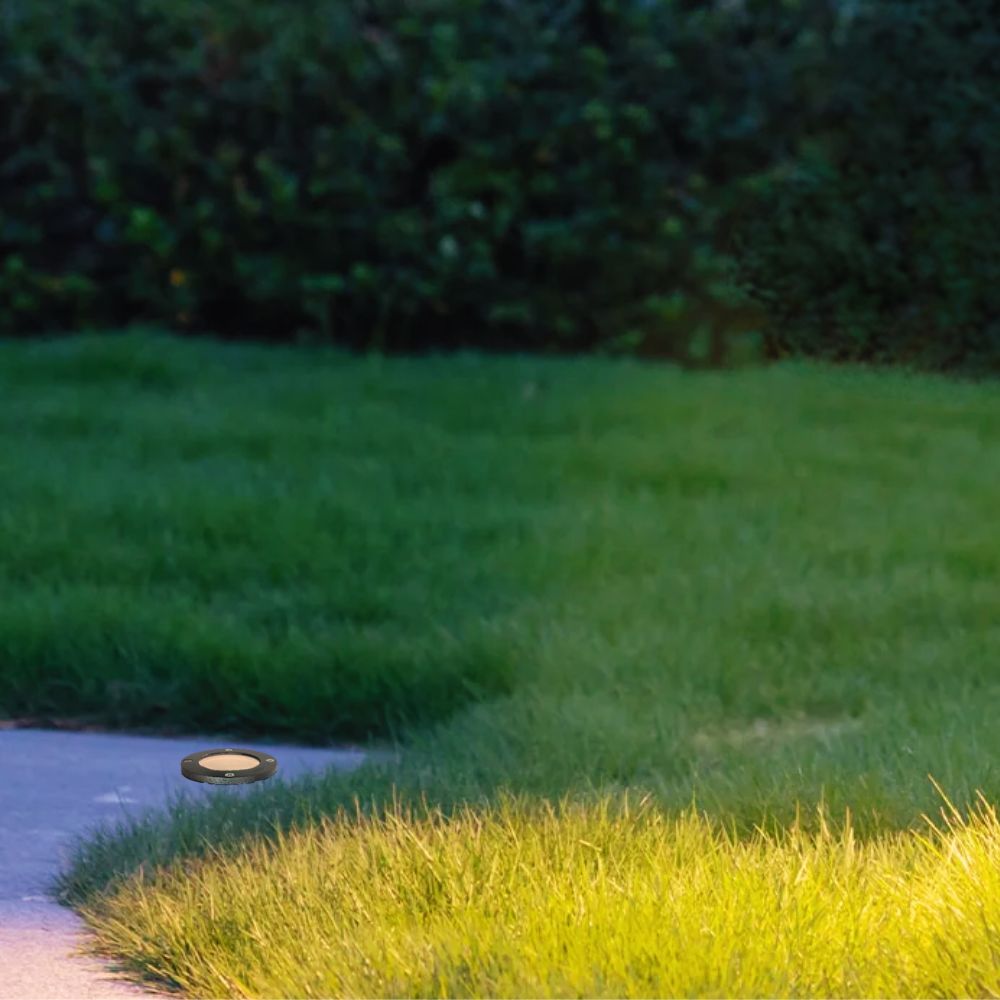 LED Landscape Round Well Light, Black