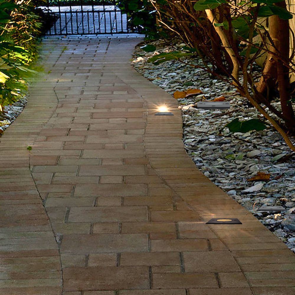 LED In-Ground Well Light Square Flat Face, Black