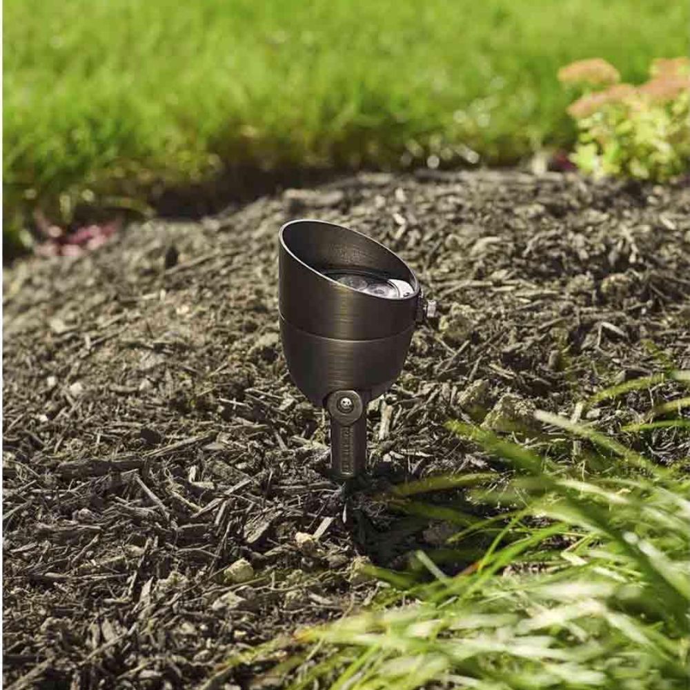 LED Landscape Integrated Spot Light, 3000K, 35 Degree, Centennial Brass