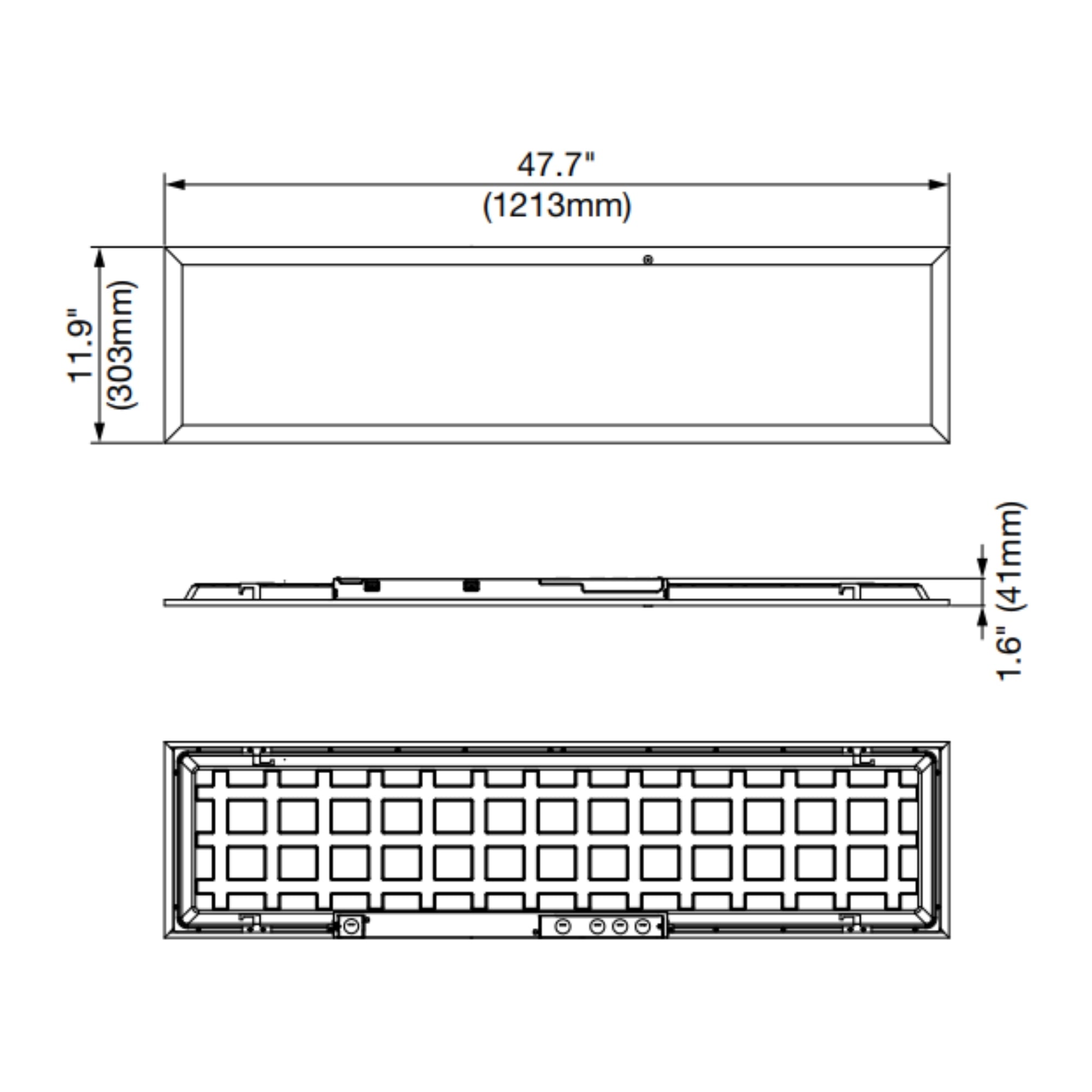1x4 LED Flat Panel Light, 22W, 3000 Lumens, 35K/40K/50K, 120-277V