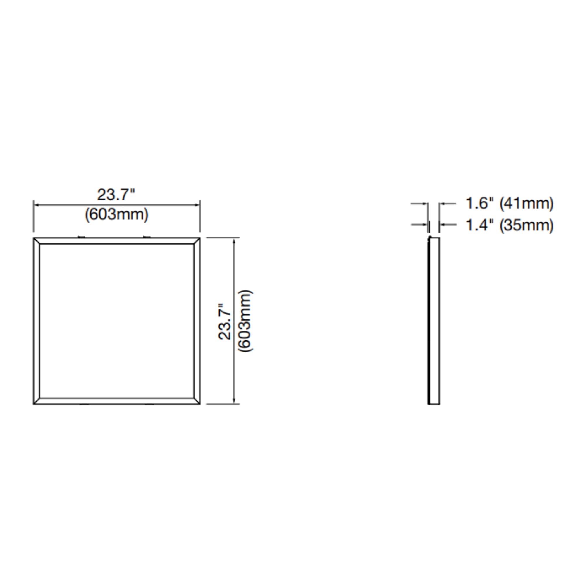 2x2 LED Flush Mount Panel, 40W, 4400 Lumens, 30K/41K/50K, 120-347V - Bees Lighting