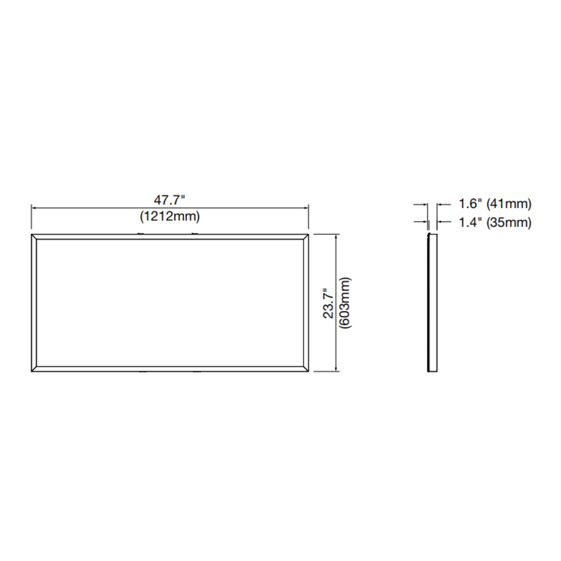 2x4 LED Flush Mount Panel, 55W, 6000 Lumens, 30K/41K/50K, 120-347V - Bees Lighting