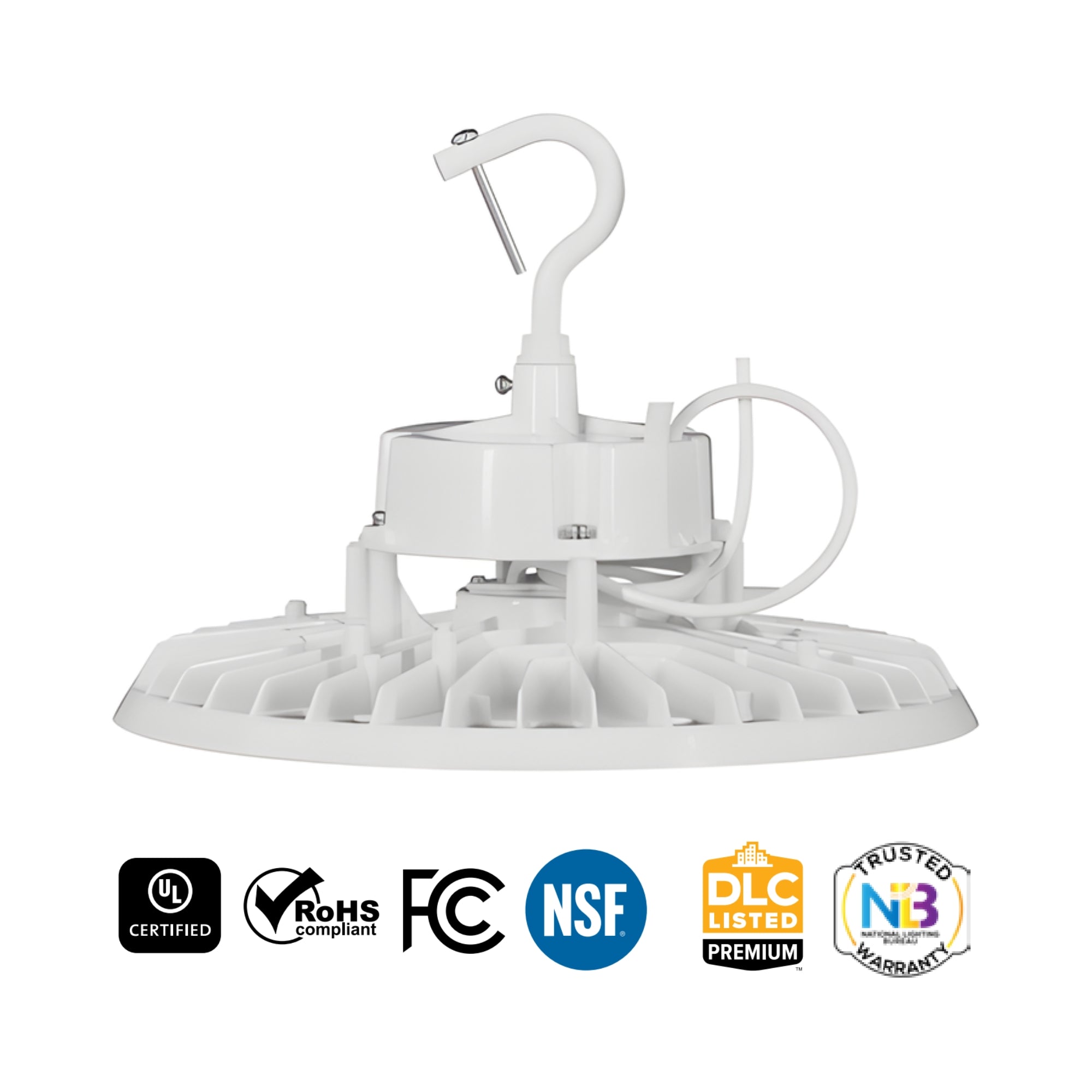 Sylvania - UFO High Bay Fixture, 150W, 22500 Lumens, 35K/40K/50K, 120-277V, White | Bees Lighting