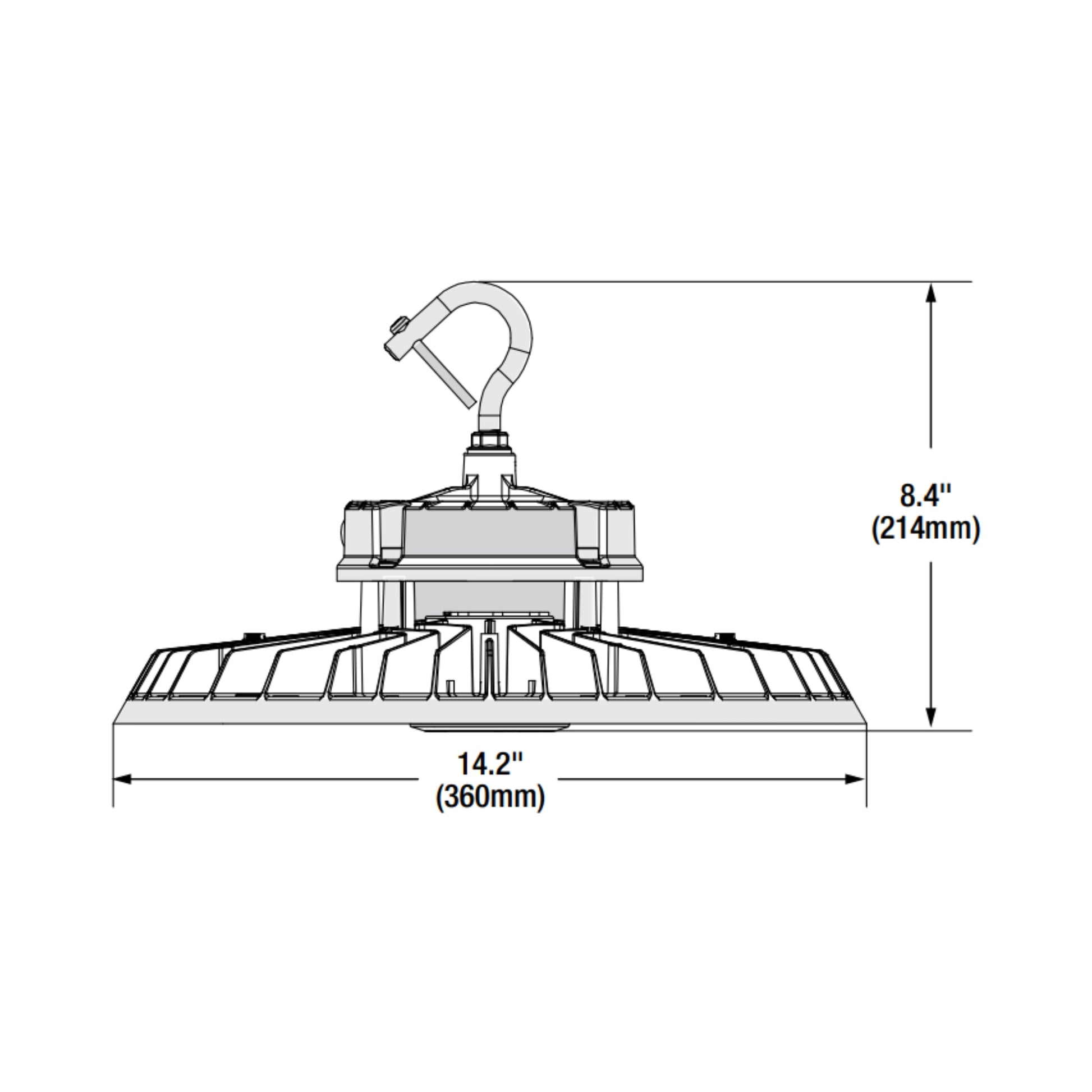 Sylvania - UFO High Bay Fixture, 240W, 36000 Lumens, 35K/40K/50K, 120-277V, White | Bees Lighting