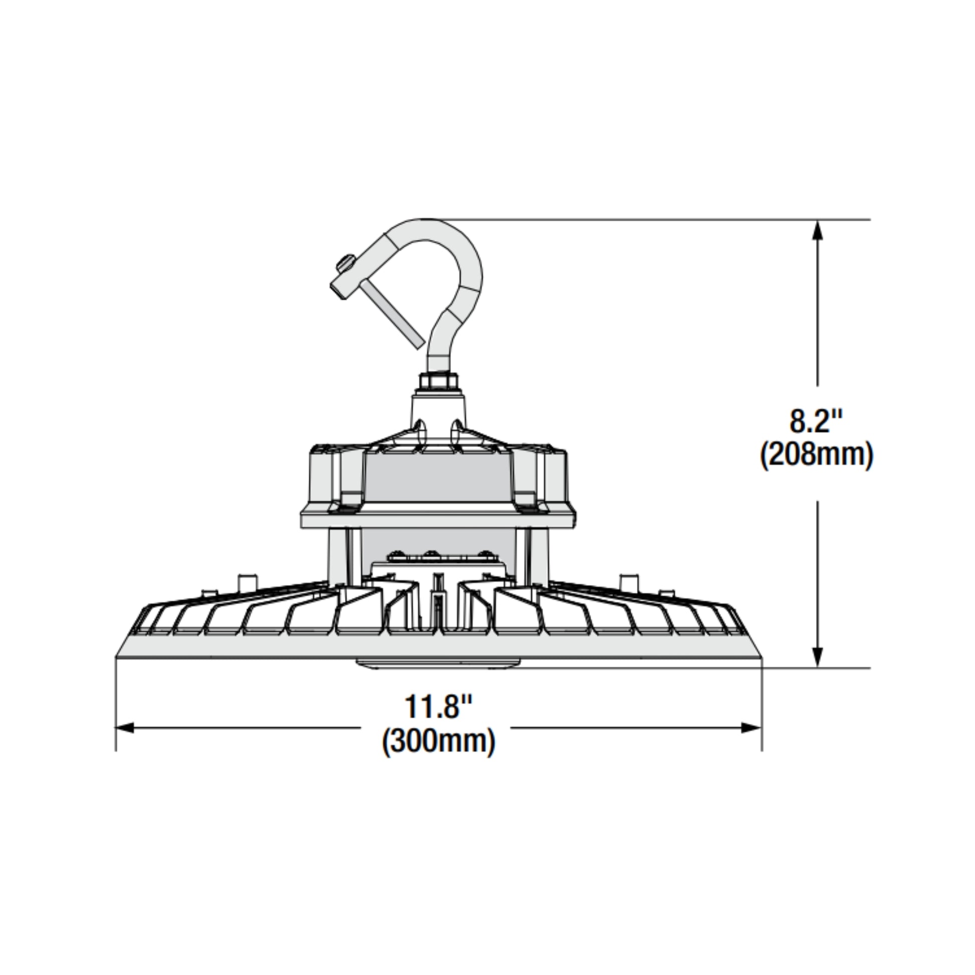 Sylvania - UFO High Bay Fixture, 150W, 22500 Lumens, 35K/40K/50K, 120-277V, Black | Bees Lighting