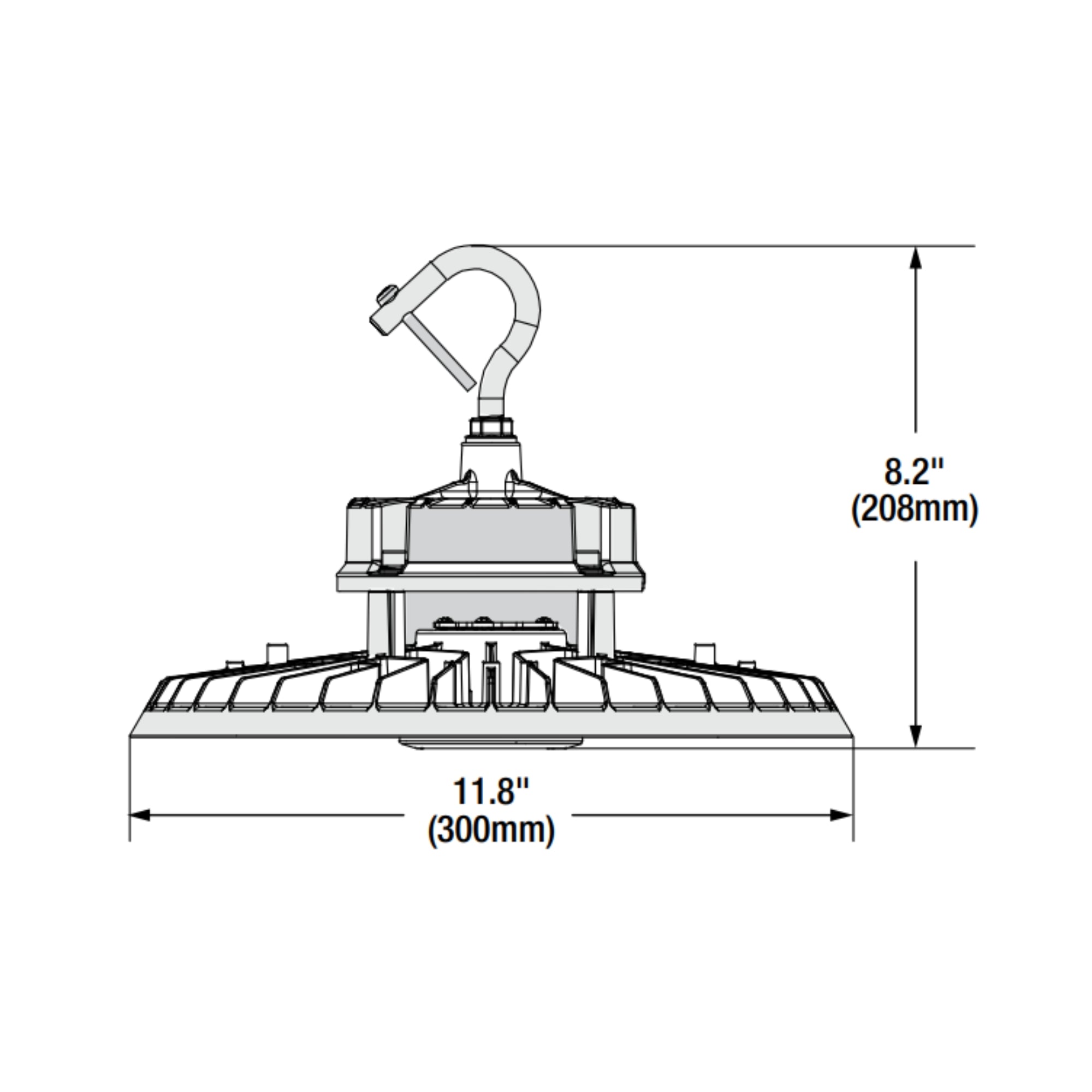 Sylvania - UFO High Bay Fixture, 150W, 22500 Lumens, 35K/40K/50K, 120-277V, Black | Bees Lighting