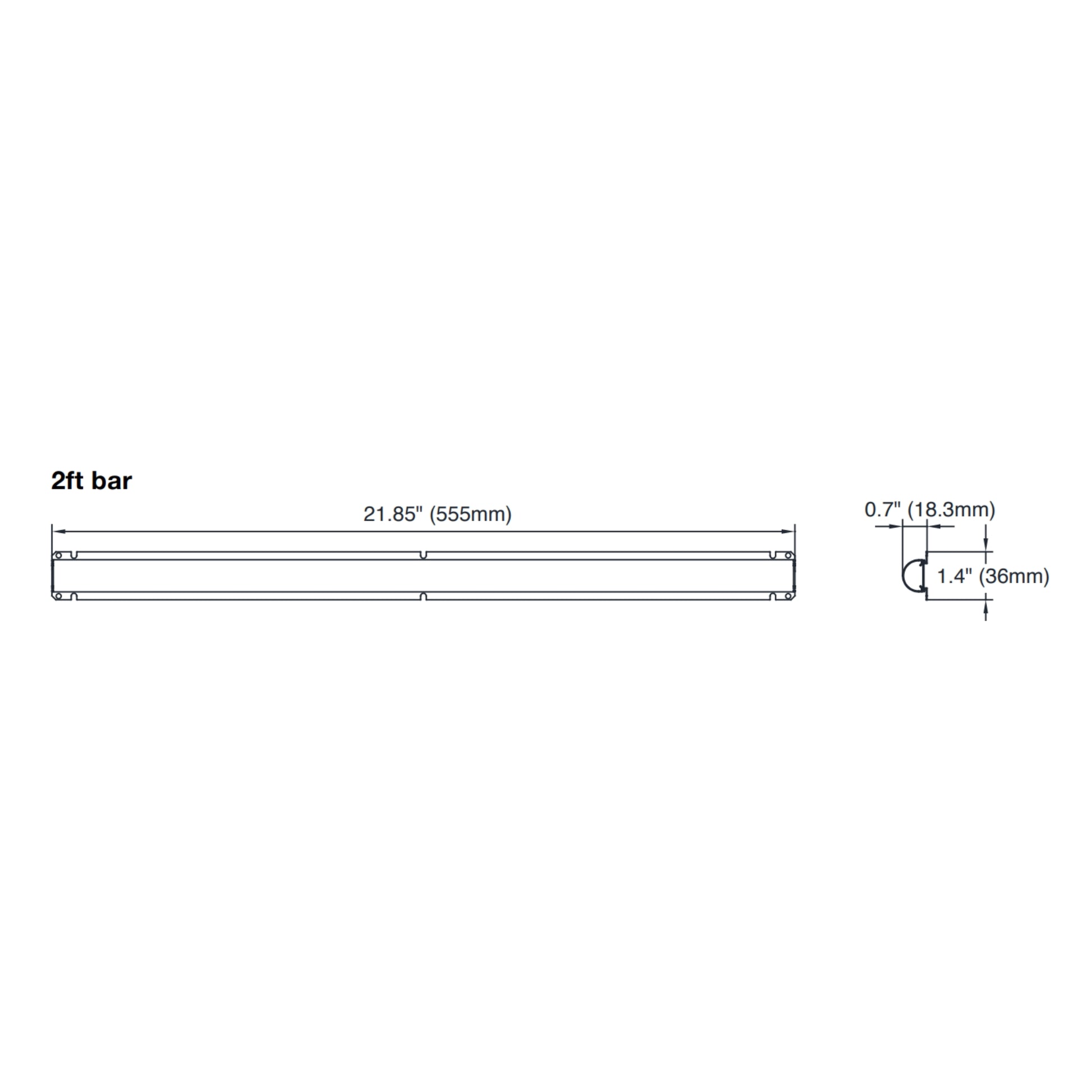 2ft Magnetic Linear Retrofit Kit, 4800/7200/9600 Lumens, 35K/40K/50K, 120-347V - Bees Lighting