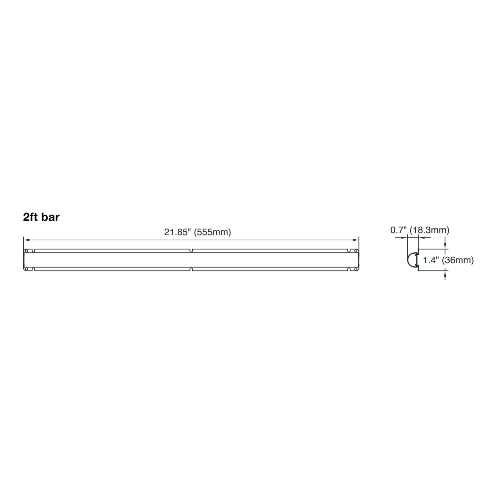 2ft Magnetic Linear Retrofit Kit, 4800/7200/9600 Lumens, 35K/40K/50K, 120-347V - Bees Lighting
