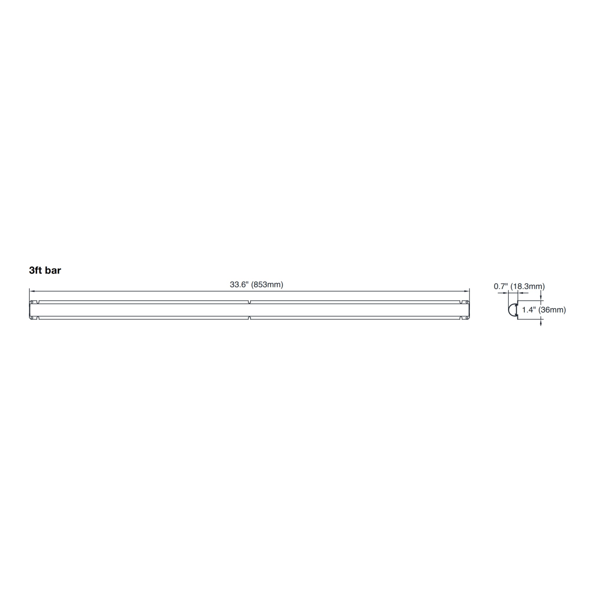 3ft Magnetic Linear Retrofit Kit, 4800/7200/9600 Lumens, 35K/40K/50K, 120-347V - Bees Lighting