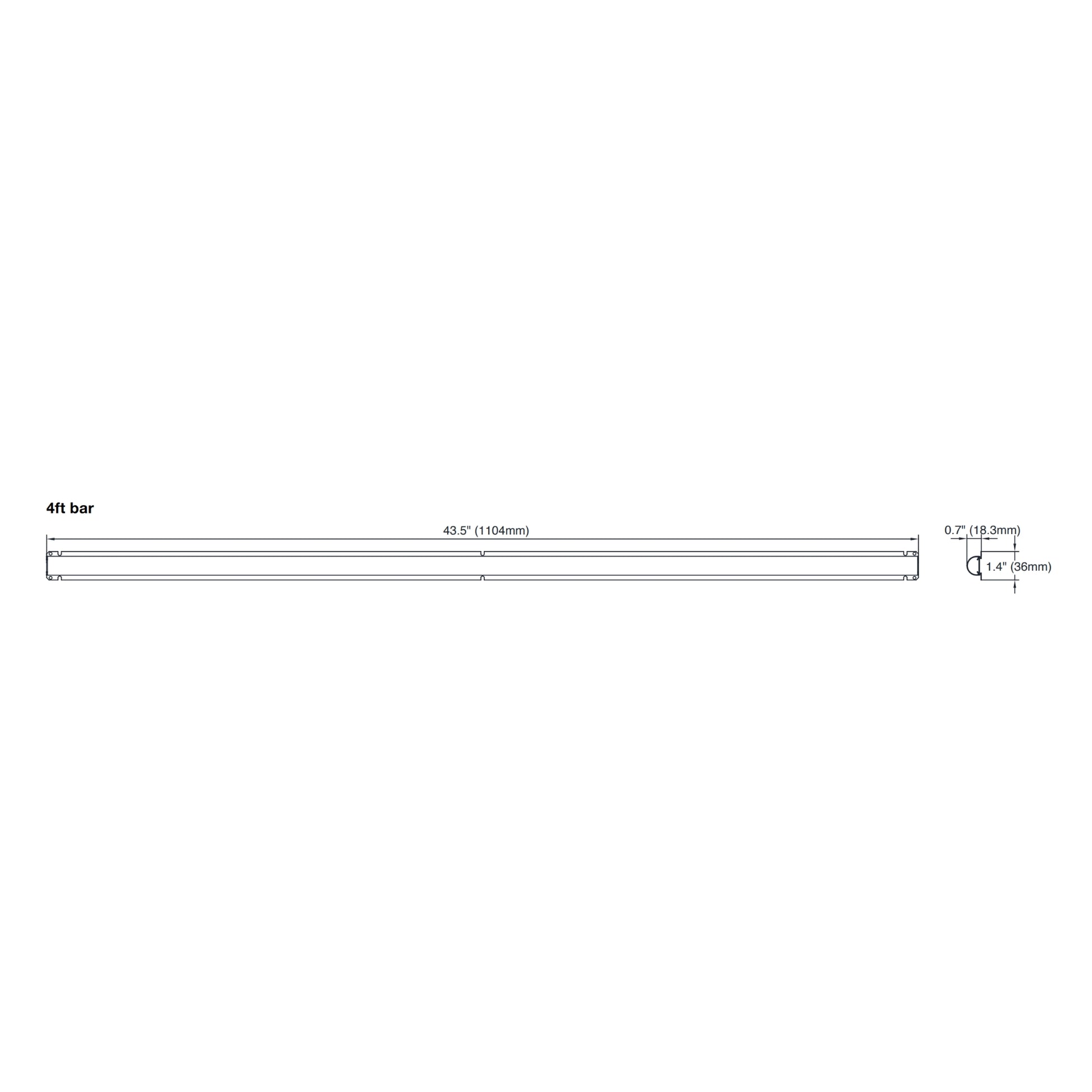 4ft Magnetic Linear Retrofit Kit, 3200/4800/6400 Lumens, 35K/40K/50K, 120-347V - Bees Lighting