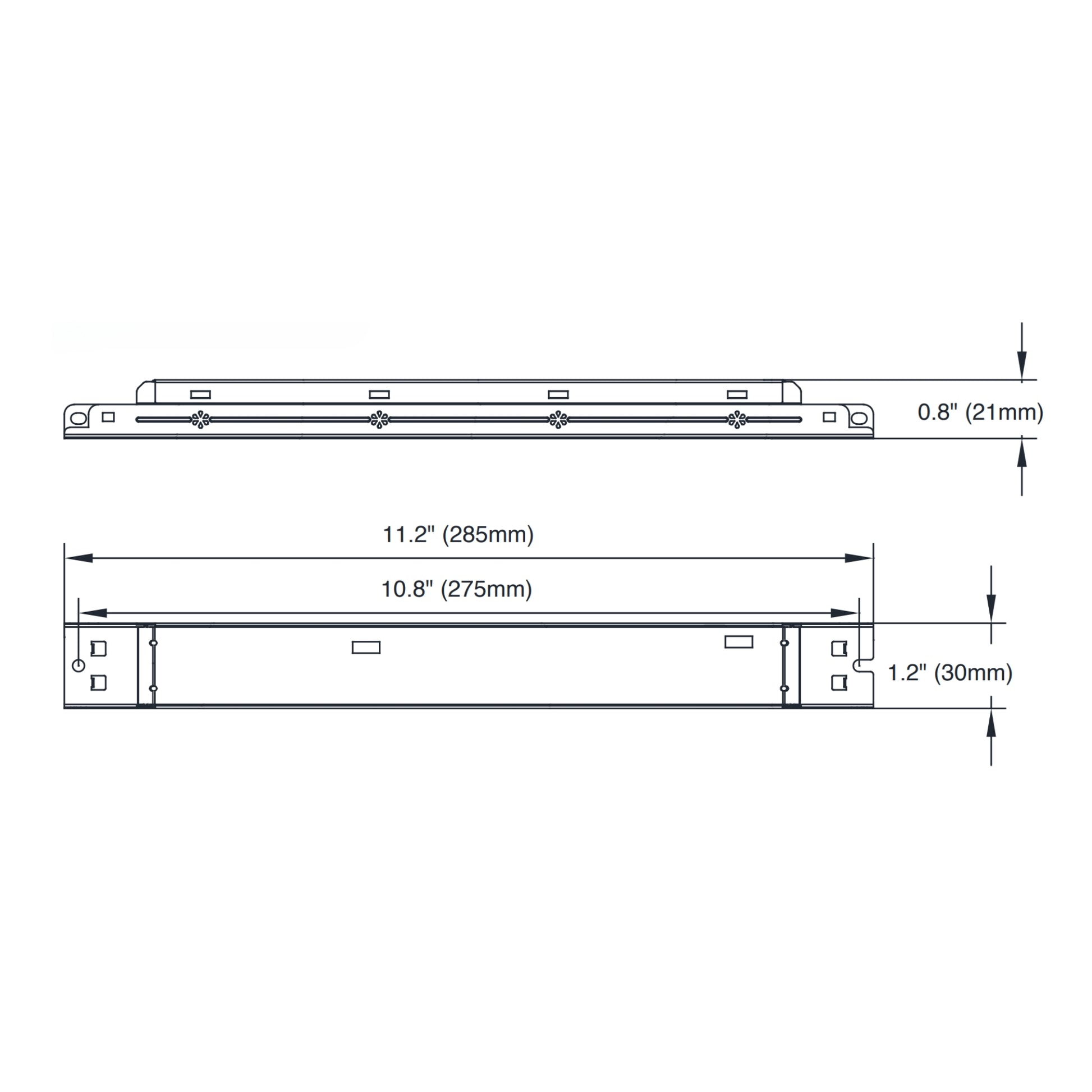 2ft Magnetic Linear Retrofit Kit, 3200/4800/6400 Lumens, 35K/40K/50K, 120-347V - Bees Lighting