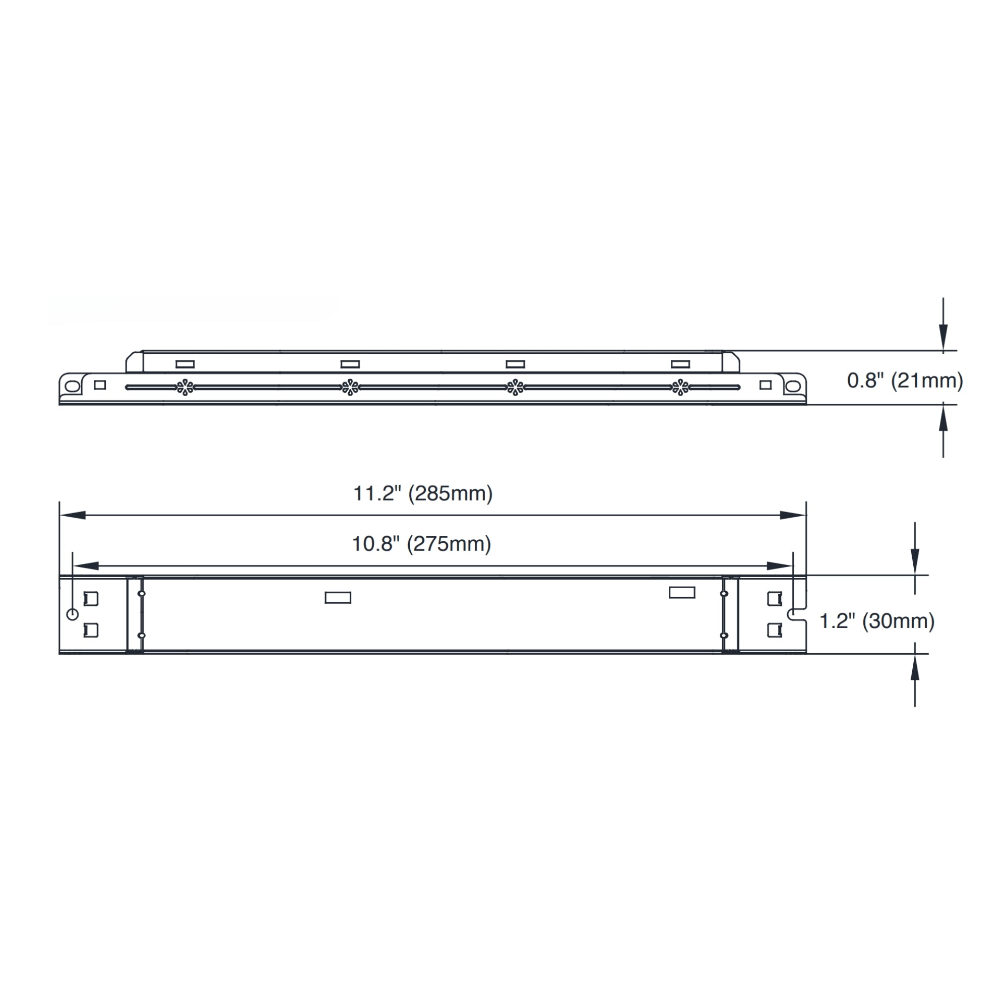 2ft Magnetic Linear Retrofit Kit, 3200/4800/6400 Lumens, 35K/40K/50K, 120-347V - Bees Lighting