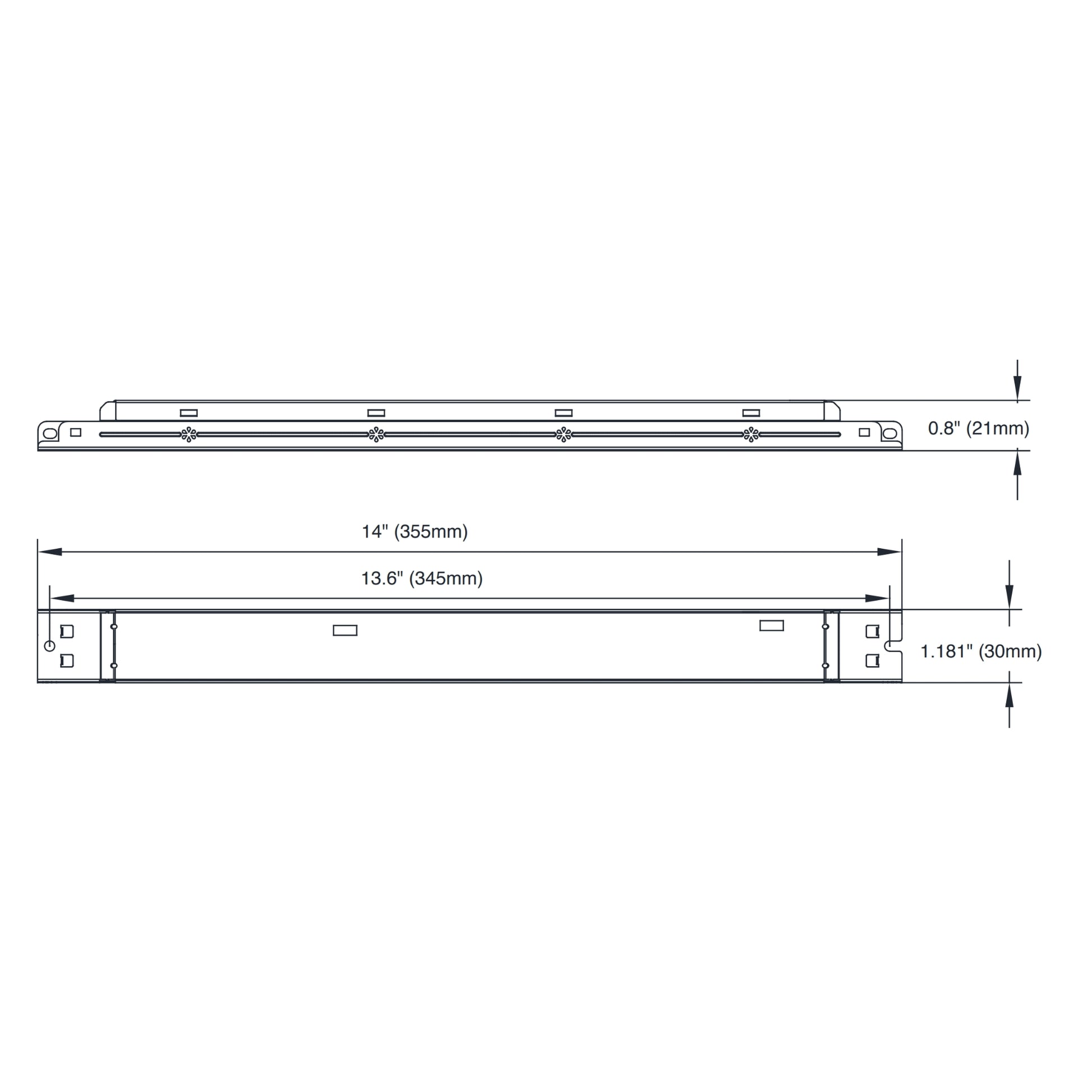 2ft Magnetic Linear Retrofit Kit, 4800/7200/9600 Lumens, 35K/40K/50K, 120-347V - Bees Lighting
