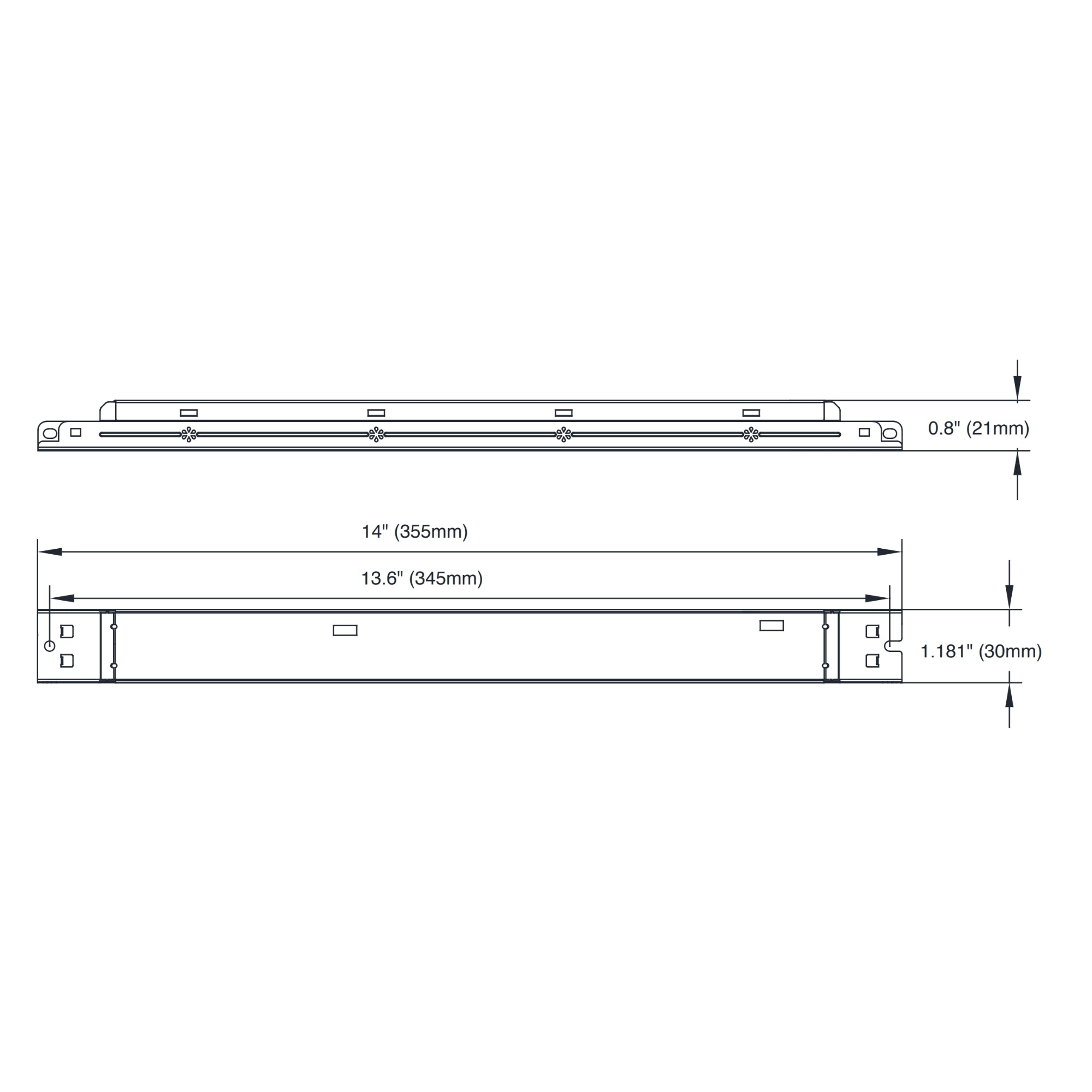 2ft Magnetic Linear Retrofit Kit, 4800/7200/9600 Lumens, 35K/40K/50K, 120-347V - Bees Lighting