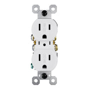 Pass & Seymour 3232TREXWRW Trademaster 15A Tamper-Resistant Weather-Resistant Duplex Outlet, White