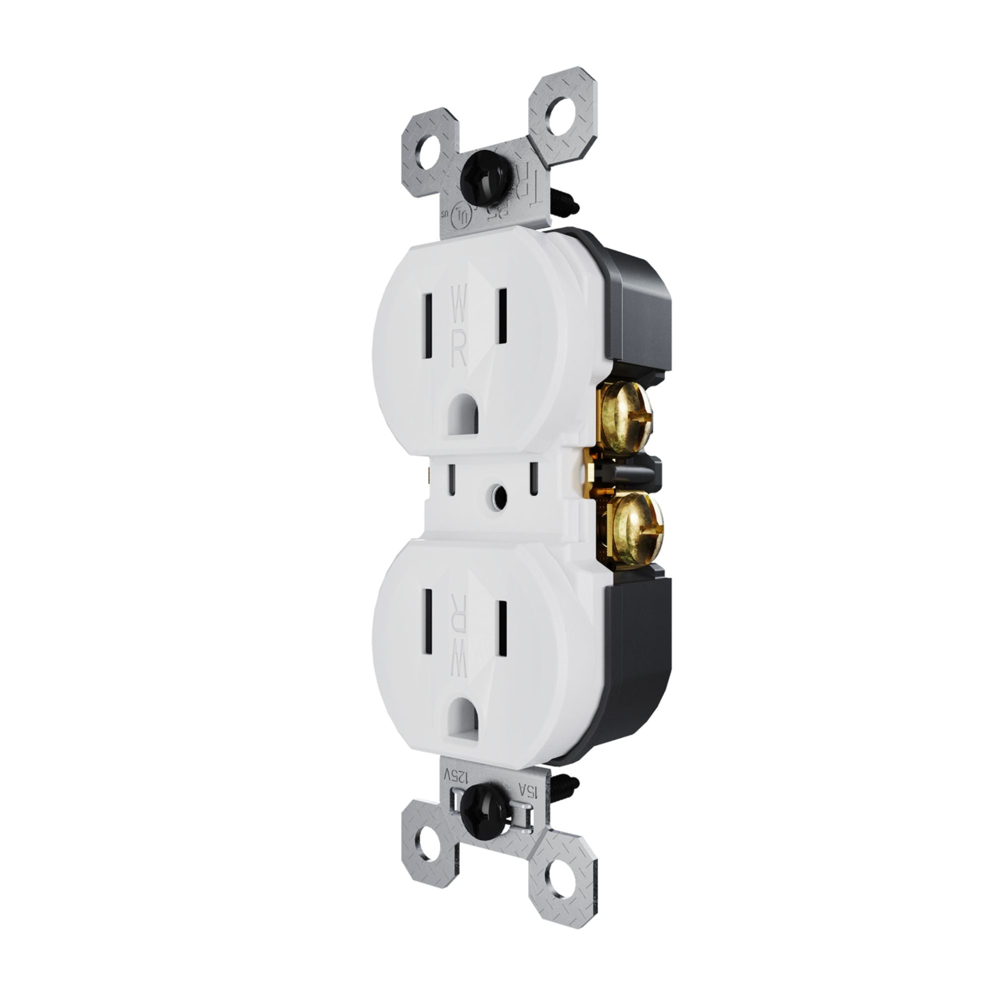 Pass & Seymour 3232TREXWRW Trademaster 15A Tamper-Resistant Weather-Resistant Duplex Outlet, White