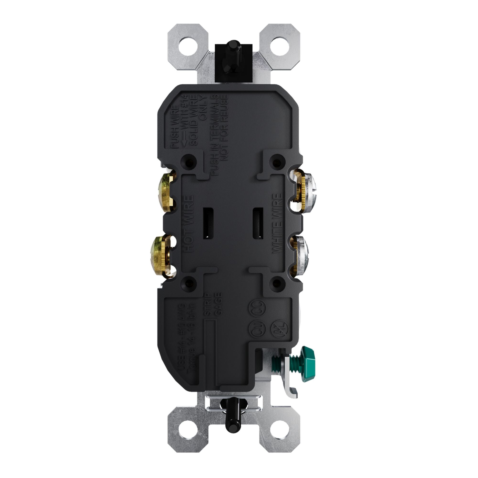 Pass & Seymour 3232TREXWRW Trademaster 15A Tamper-Resistant Weather-Resistant Duplex Outlet, White