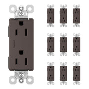 radiant 15A Tamper-Resistant Outlet, Brown, 10-Pack