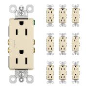 radiant 15A Tamper-Resistant Outlet, Light Almond, 10-Pack