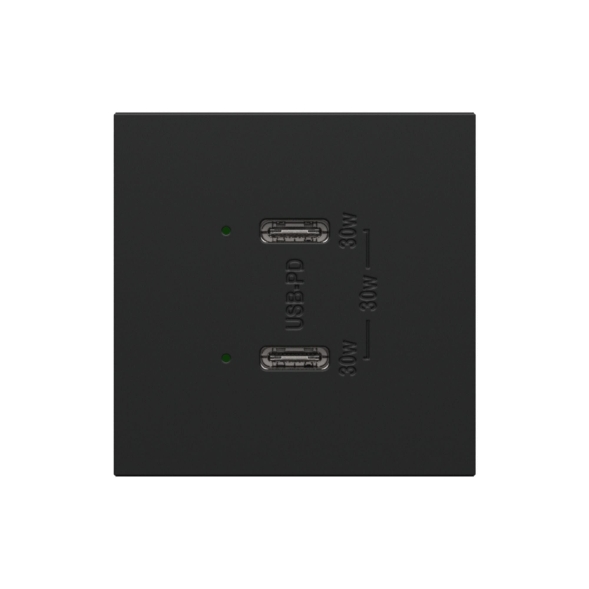 Legrand ARUSB30PDG4 Adorne 30W Dual USB Type C Outlet Module, Graphite