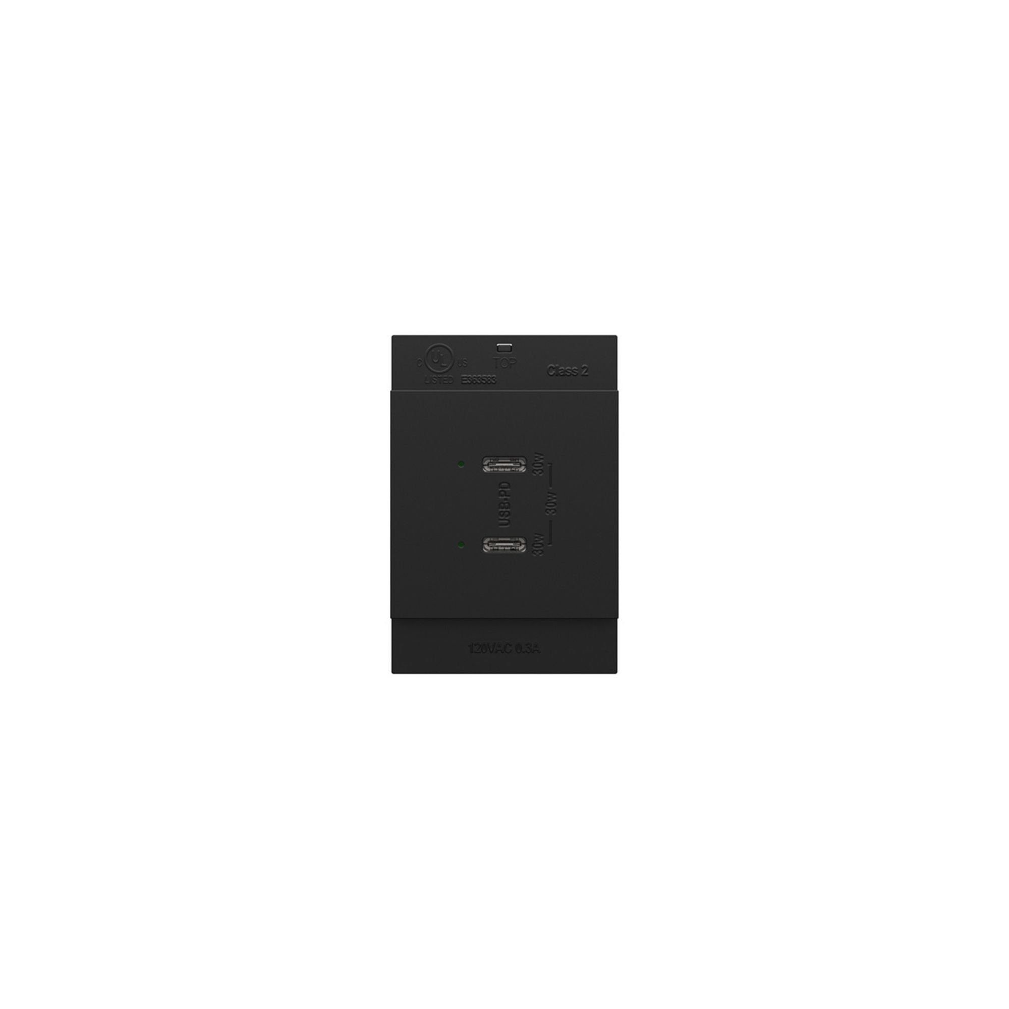 Legrand ARUSB30PDG4 Adorne 30W Dual USB Type C Outlet Module, Graphite