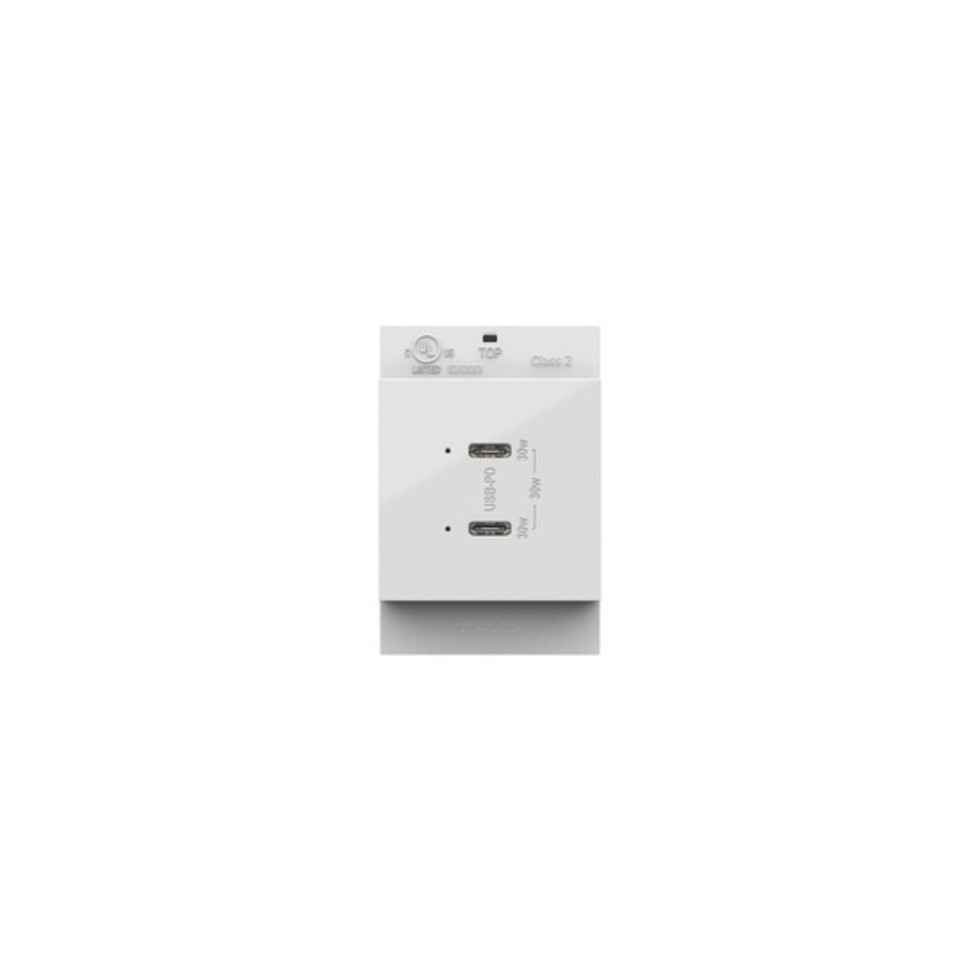 Legrand ARUSB30PDW4 adorne 30W Dual USB Type C Outlet Module, White
