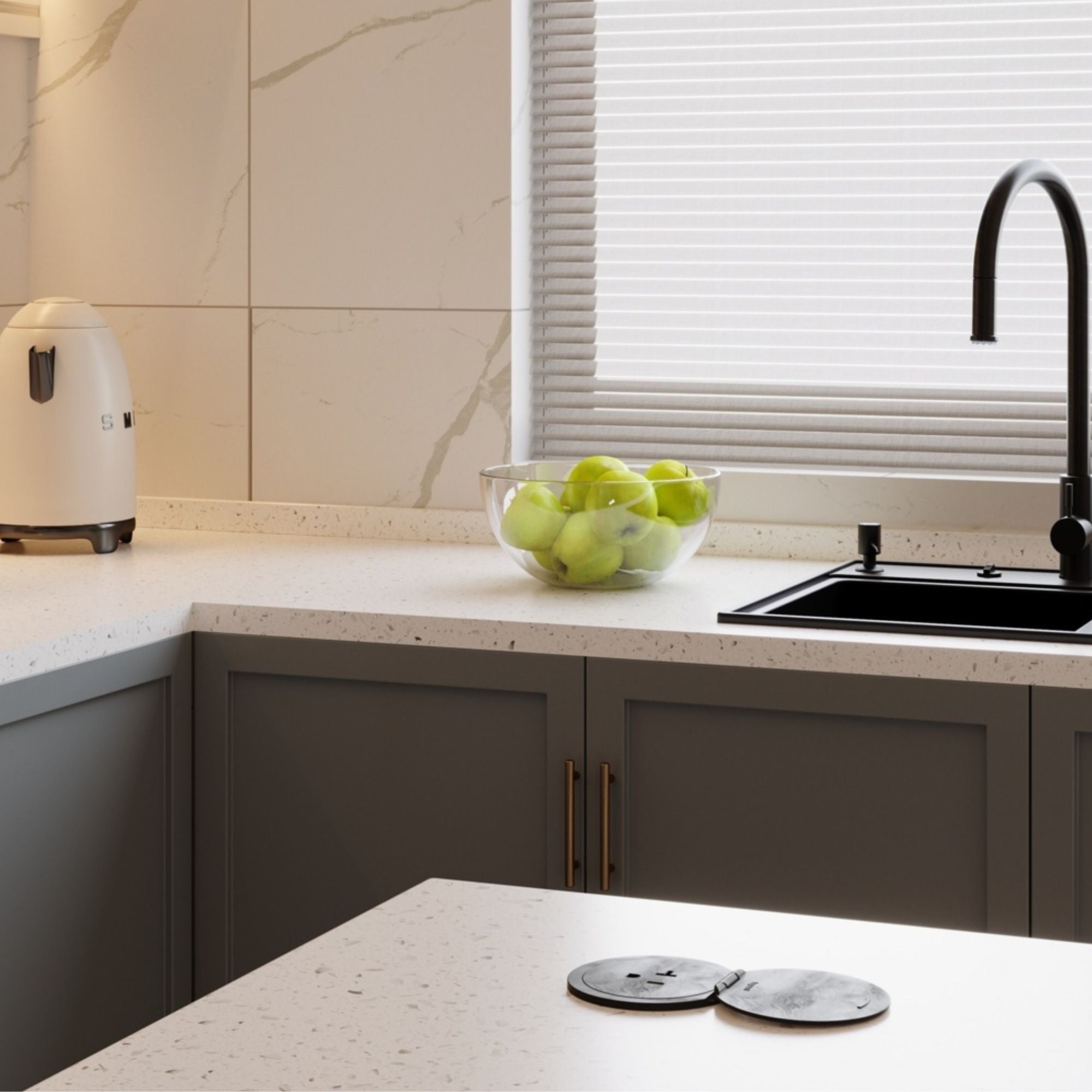 Legrand Pass & Seymour CP498LBK Kitchen Countertop Outlet Lid - Matte Black