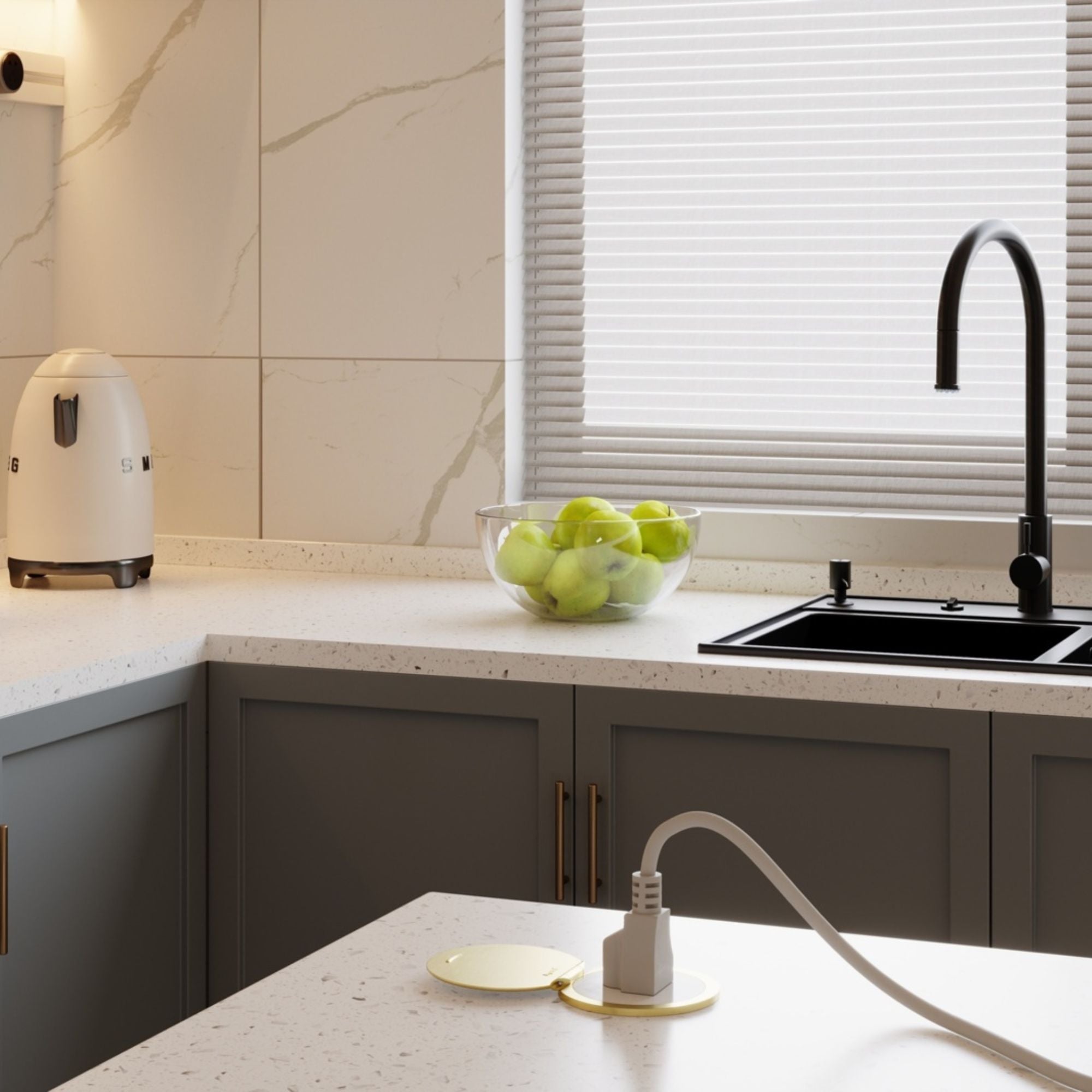 Legrand Pass & Seymour CP498LCB Kitchen Countertop Outlet Lid - Champagne Bronze