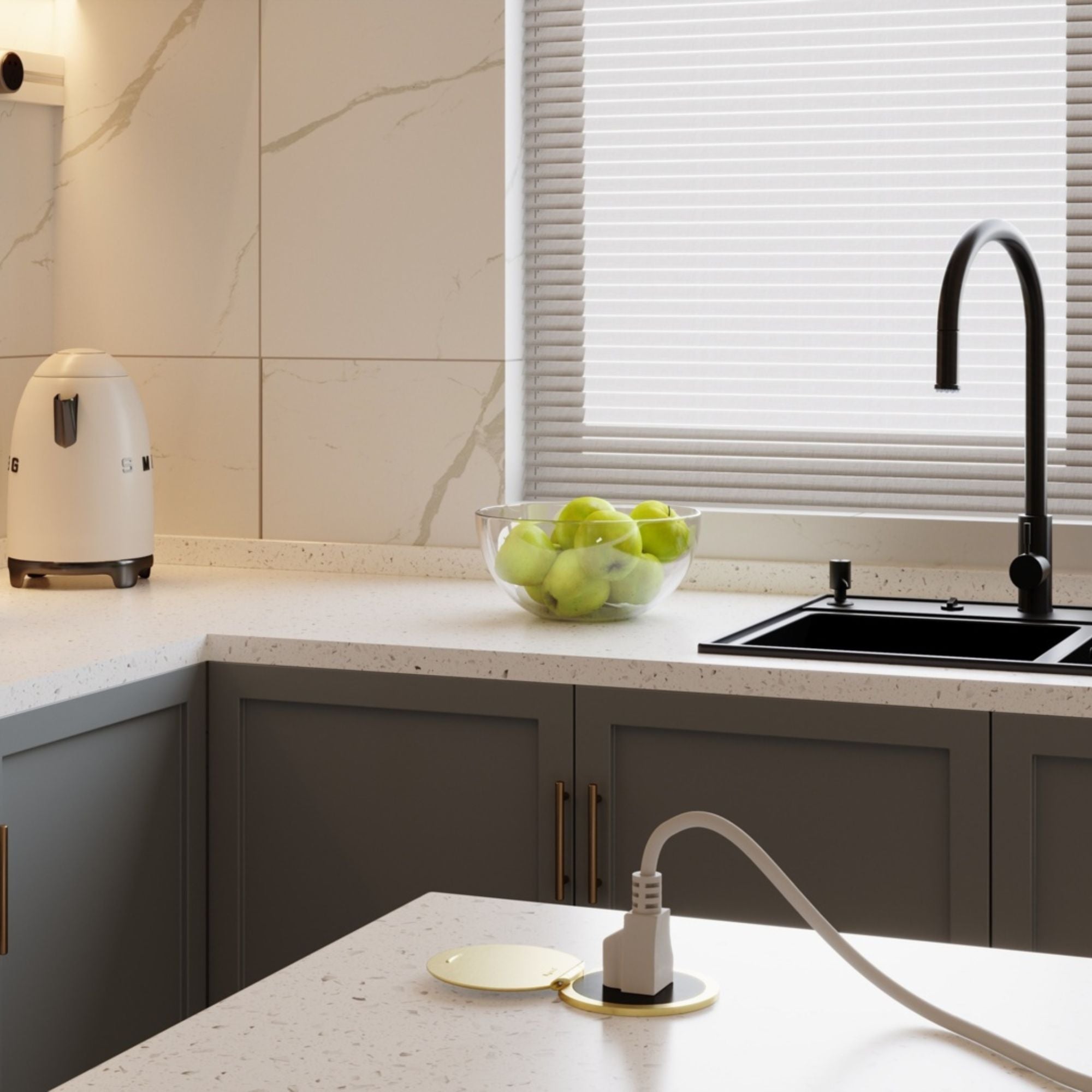 Legrand Pass & Seymour CP498LCB Kitchen Countertop Outlet Lid - Champagne Bronze