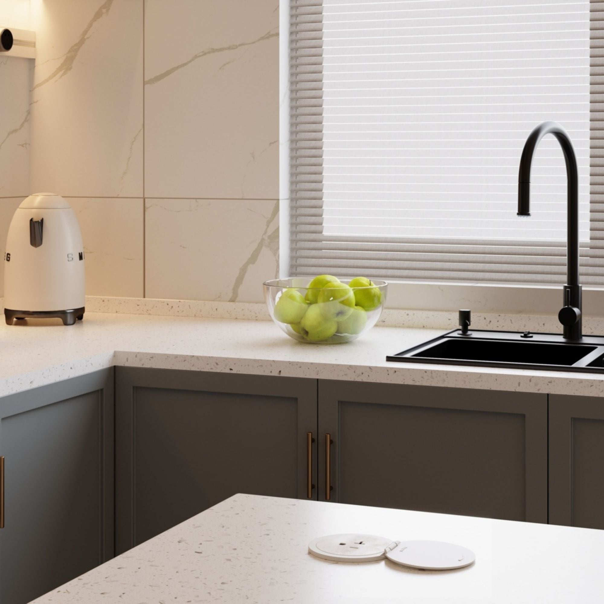 Legrand Pass & Seymour CP498LMW Kitchen Countertop Outlet Lid - Matte White