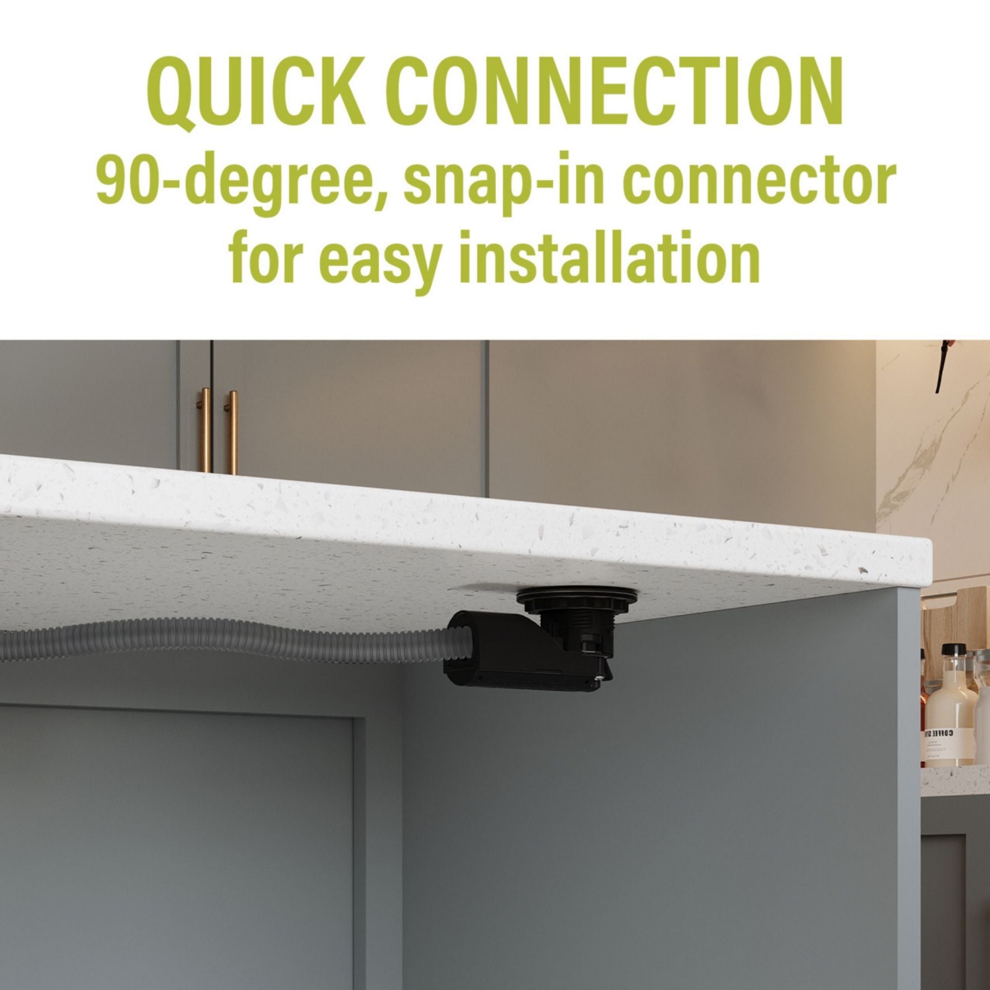 Pass & Seymour CP498TR15W 15A Tamper-Resistant Kitchen Countertop Outlet, Matte White