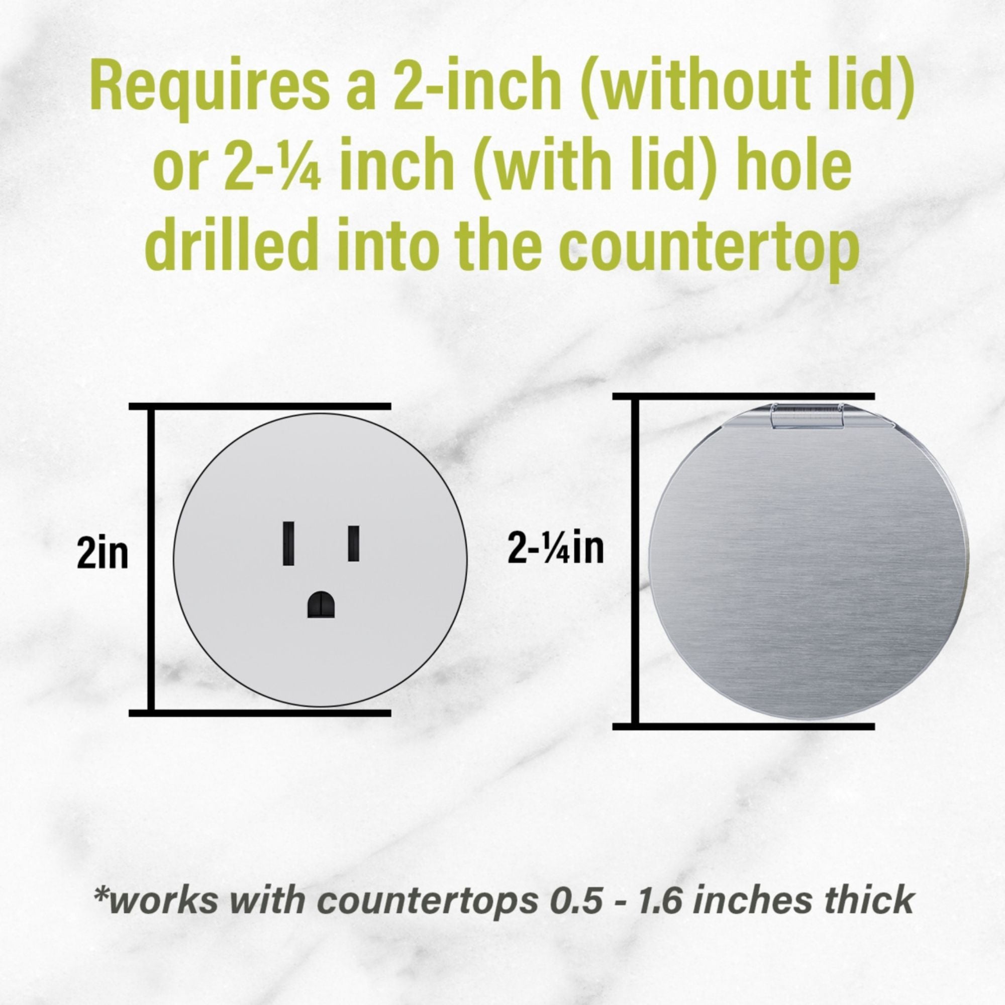 Pass & Seymour CP498TR15W 15A Tamper-Resistant Kitchen Countertop Outlet, Matte White