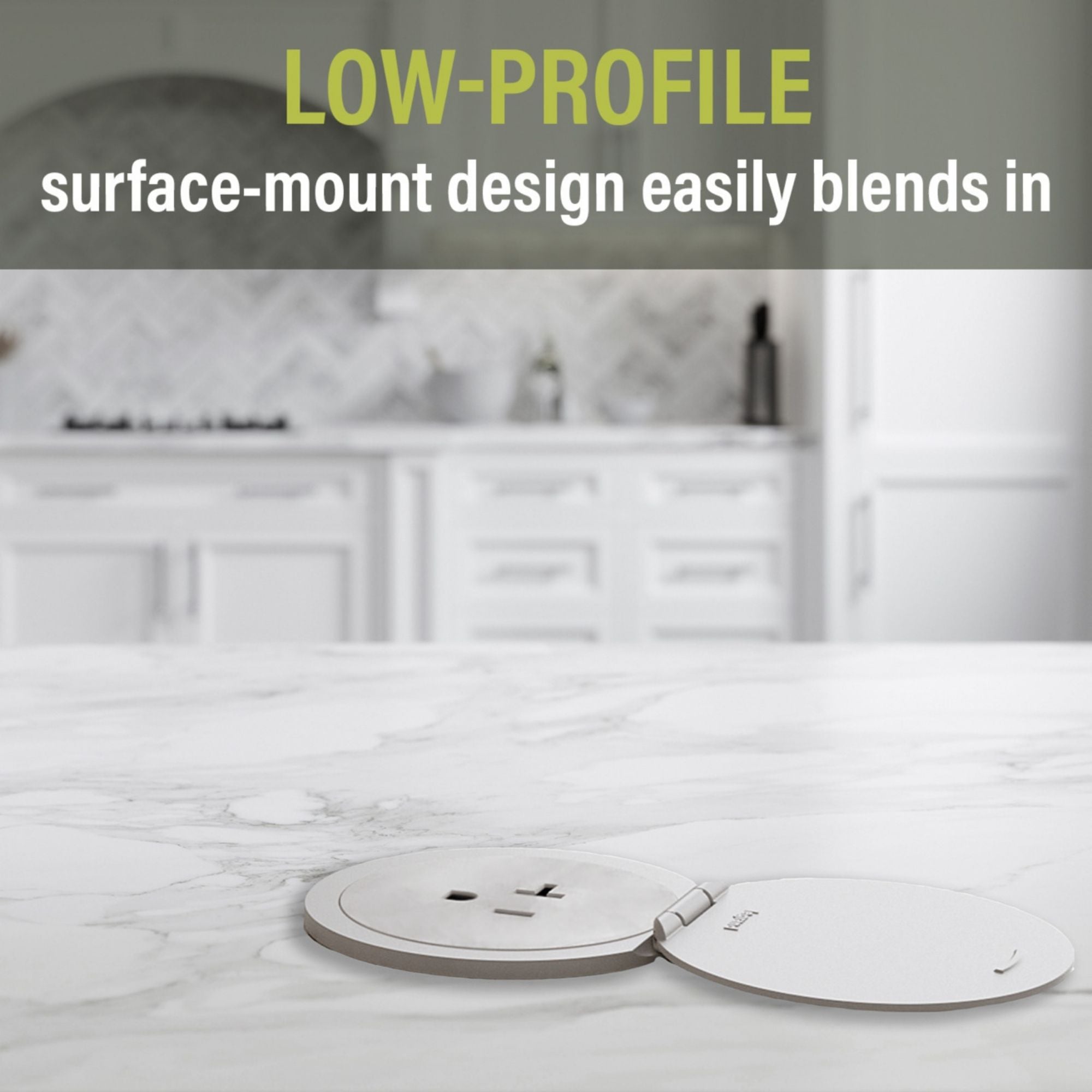 Legrand Pass & Seymour CP498TR20W 20A Tamper-Resistant Kitchen Countertop Outlet - Matte White
