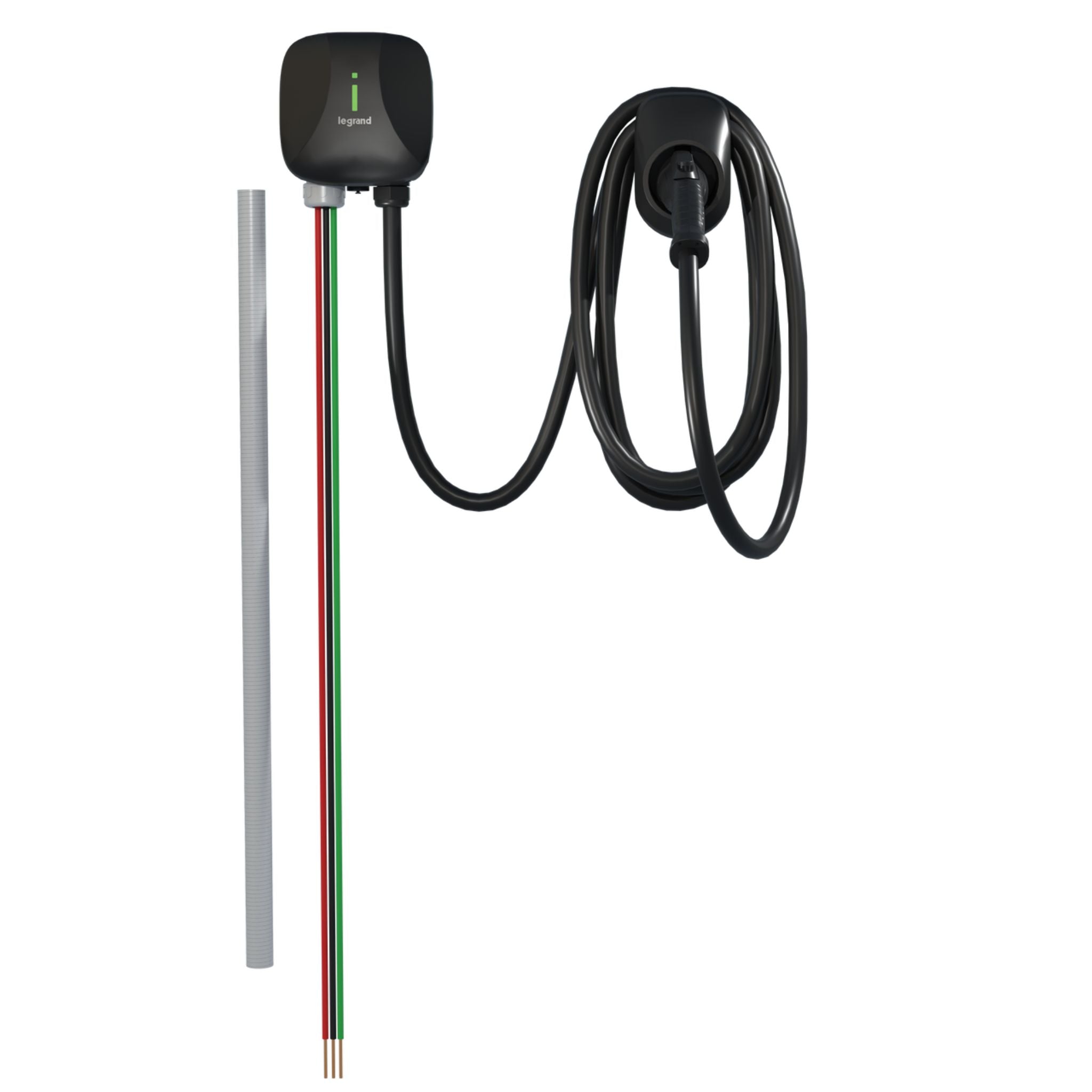 Legrand L2EVSE48AC Pass and Seymour L2EVSE48AC Non-Networked Level 2 Hardwired EV Charger, 48A, Indoor/Outdoor, Black