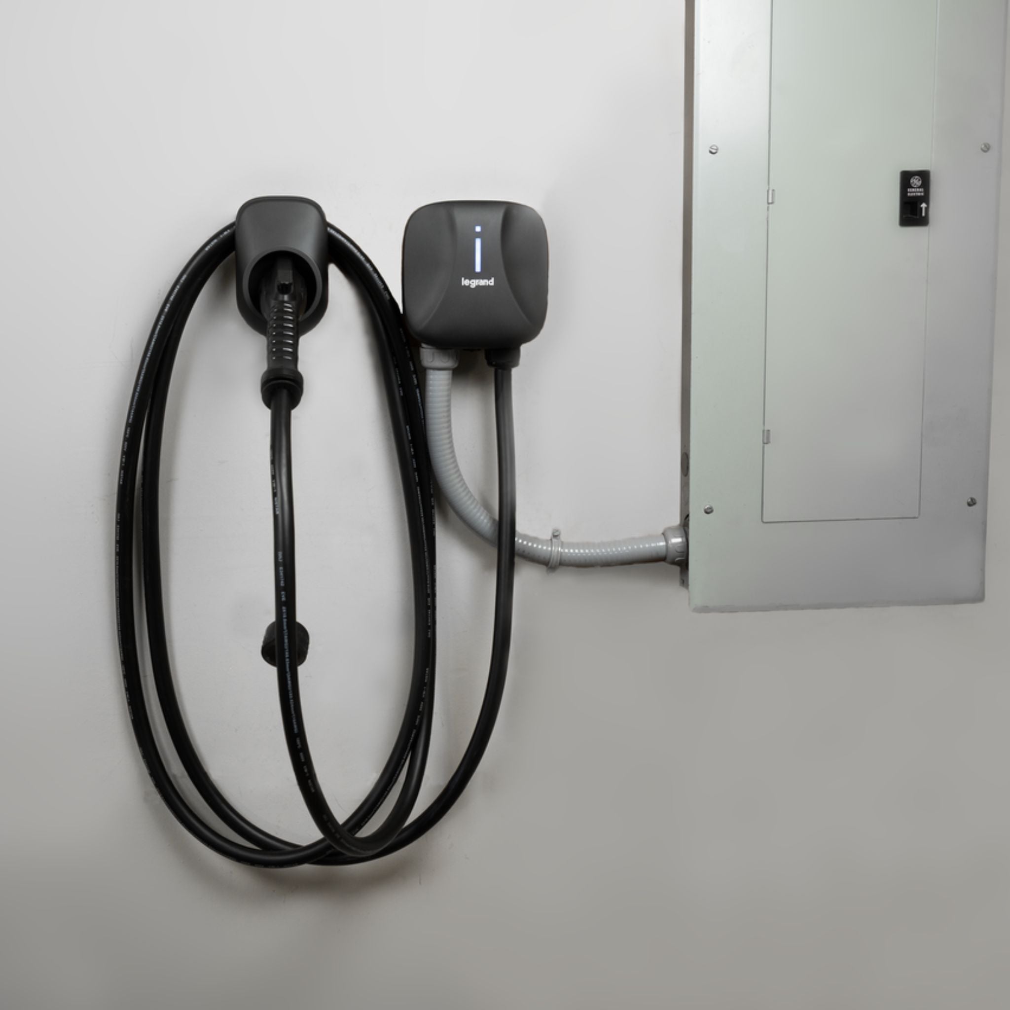 Legrand L2EVSE48AC Pass and Seymour L2EVSE48AC Non-Networked Level 2 Hardwired EV Charger, 48A, Indoor/Outdoor, Black