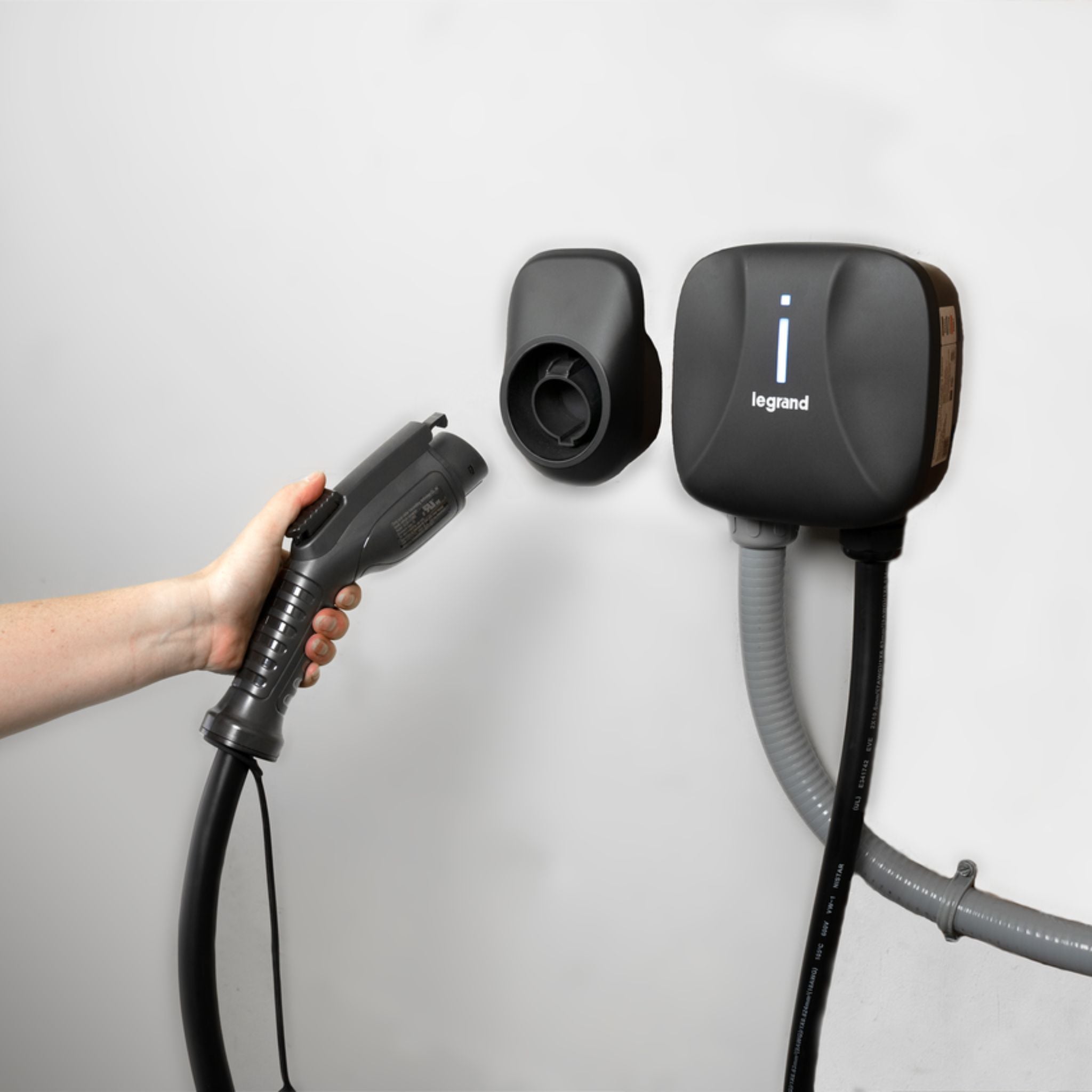 Legrand L2EVSE48AC Pass and Seymour L2EVSE48AC Non-Networked Level 2 Hardwired EV Charger, 48A, Indoor/Outdoor, Black