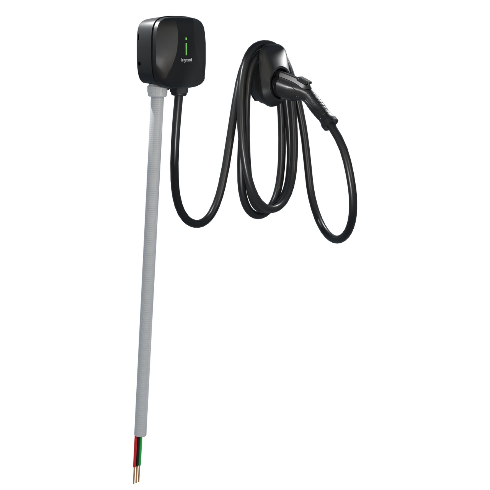 Legrand L2EVSE48AC Pass and Seymour L2EVSE48AC Non-Networked Level 2 Hardwired EV Charger, 48A, Indoor/Outdoor, Black