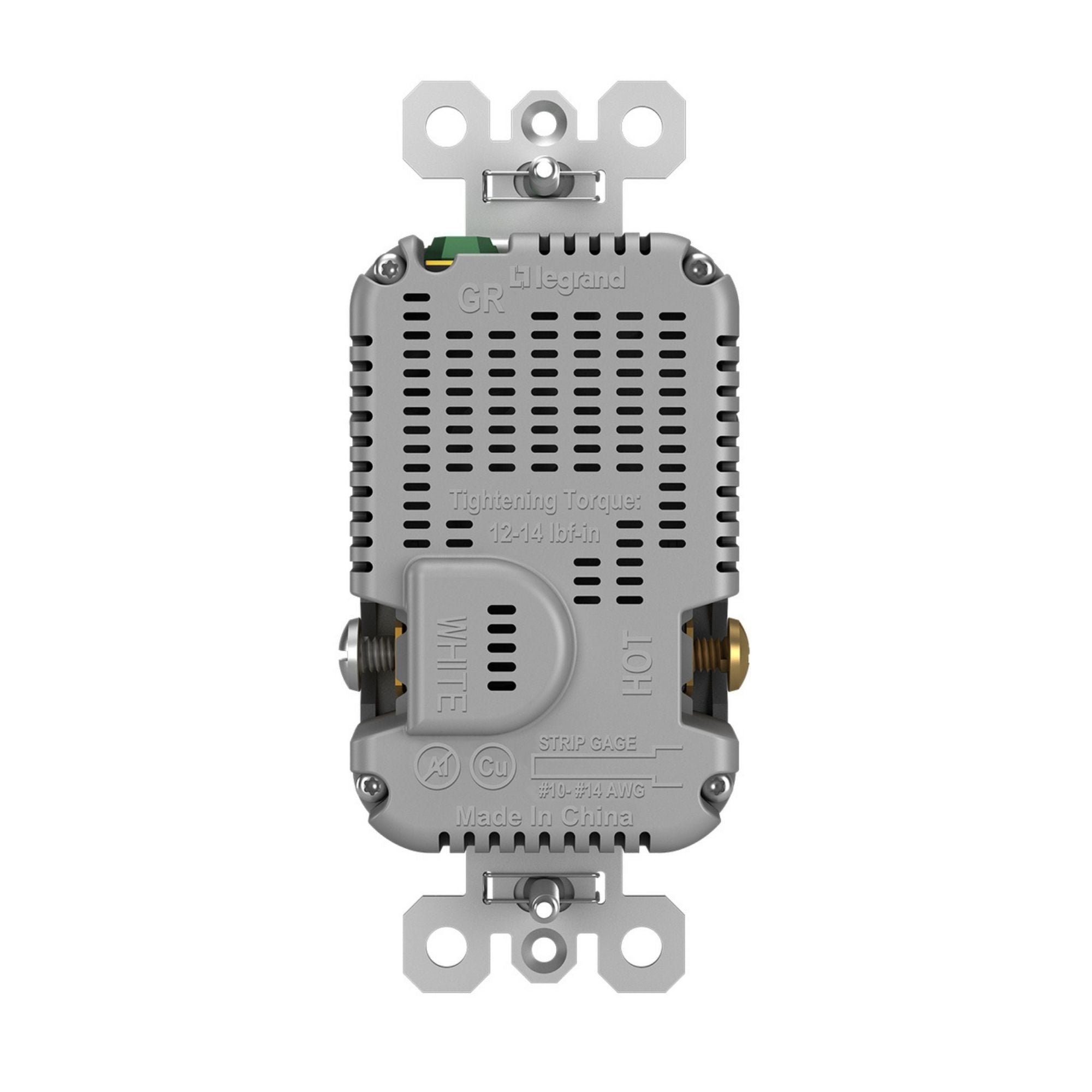Legrand R26USBPDGCC6 Radiant 15A Tamper-Resistant USB Type-C Duplex Outlet, Graphite