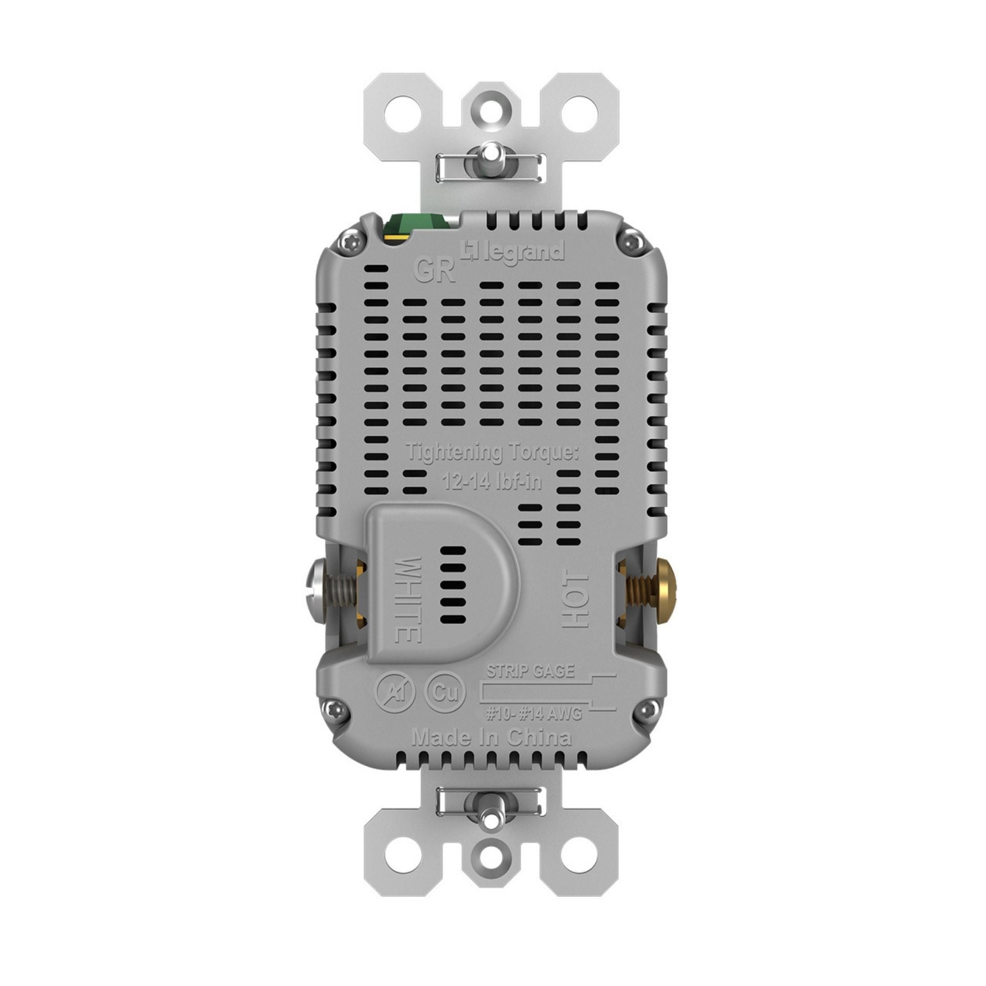 Legrand R26USBPDGRY radiant 15A Tamper-Resistant USB Type-C Duplex Outlet, Gray