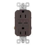 Legrand R26USBPD Series radiant 15A Tamper-Resistant USB Type C Power Delivery Duplex Outlet
