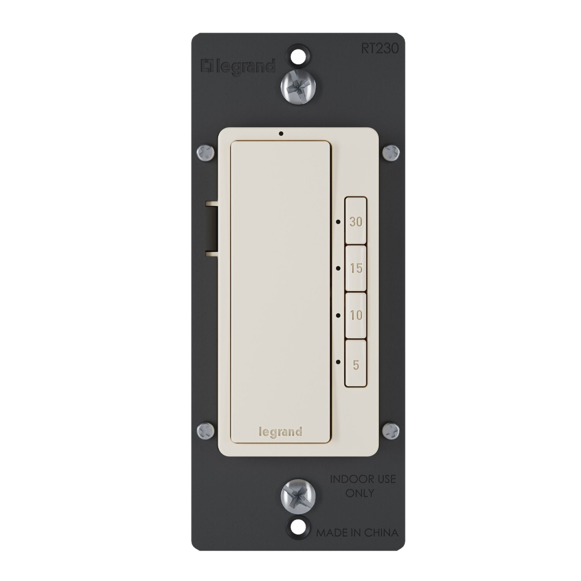 Legrand RT230LA Radiant Light Almond Digital Countdown Timer | 4-Button ...