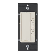 Legrand RT230LA Radiant Digital Countdown Timer, 800W, Single-Pole, 4-Button, 5-30 Min, Light Almond