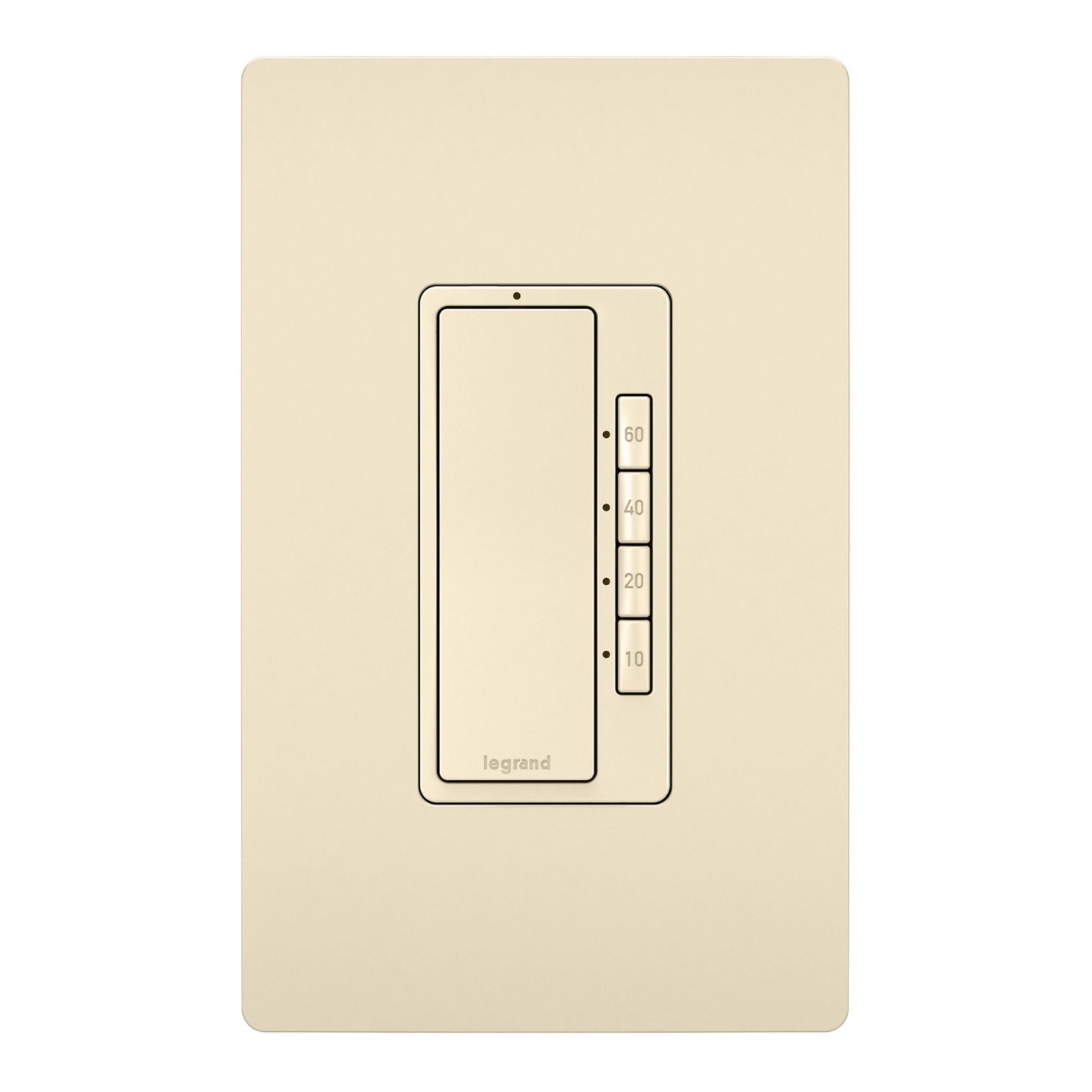 Legrand RT2LA radiant Digital Timer, 600W, 4-Button, 10-60 Min, Light Almond