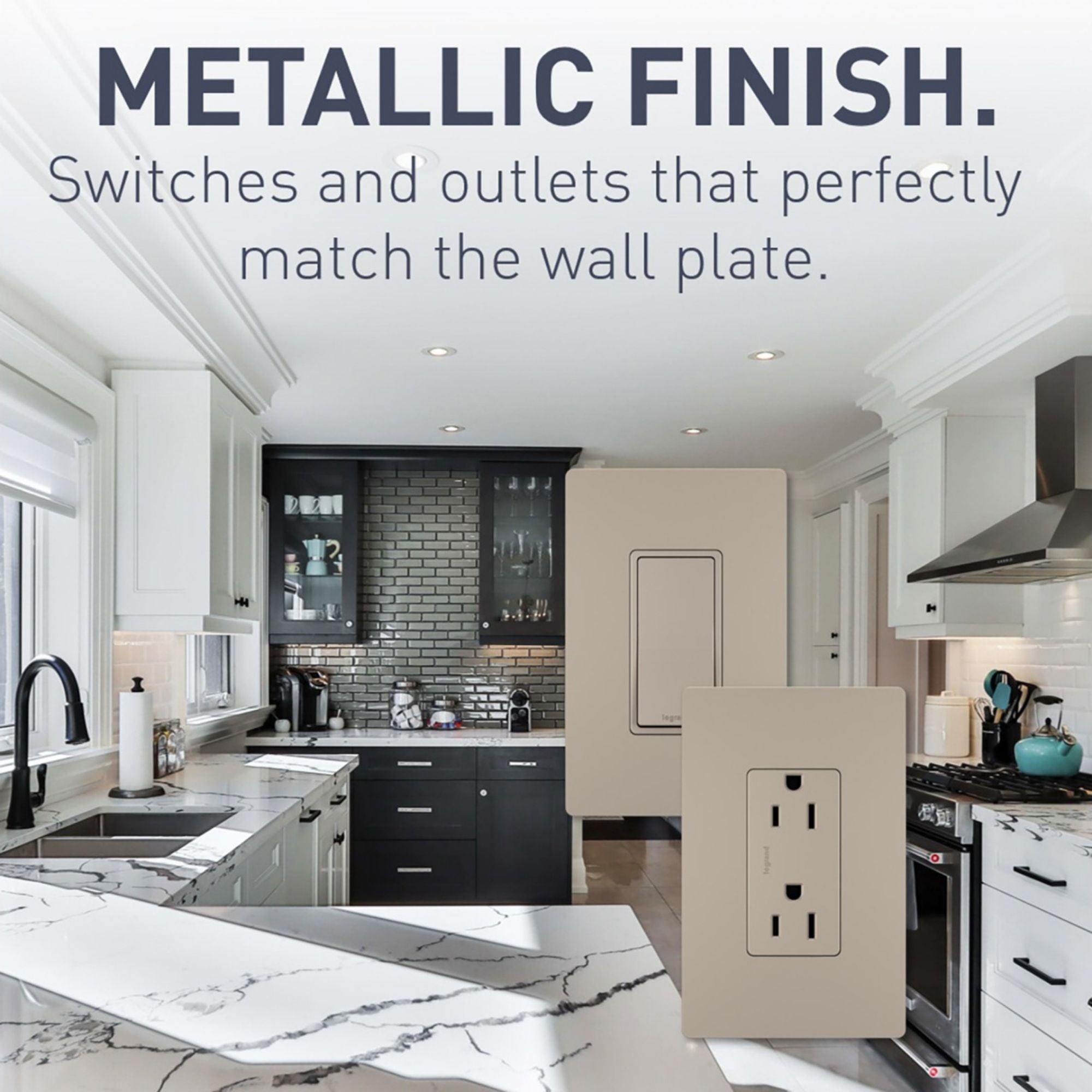 Legrand RT2NICCV4 radiant 4-Button Digital Countdown Timer Switch, 10-60 Min, 600W, Neutral Required, Nickel