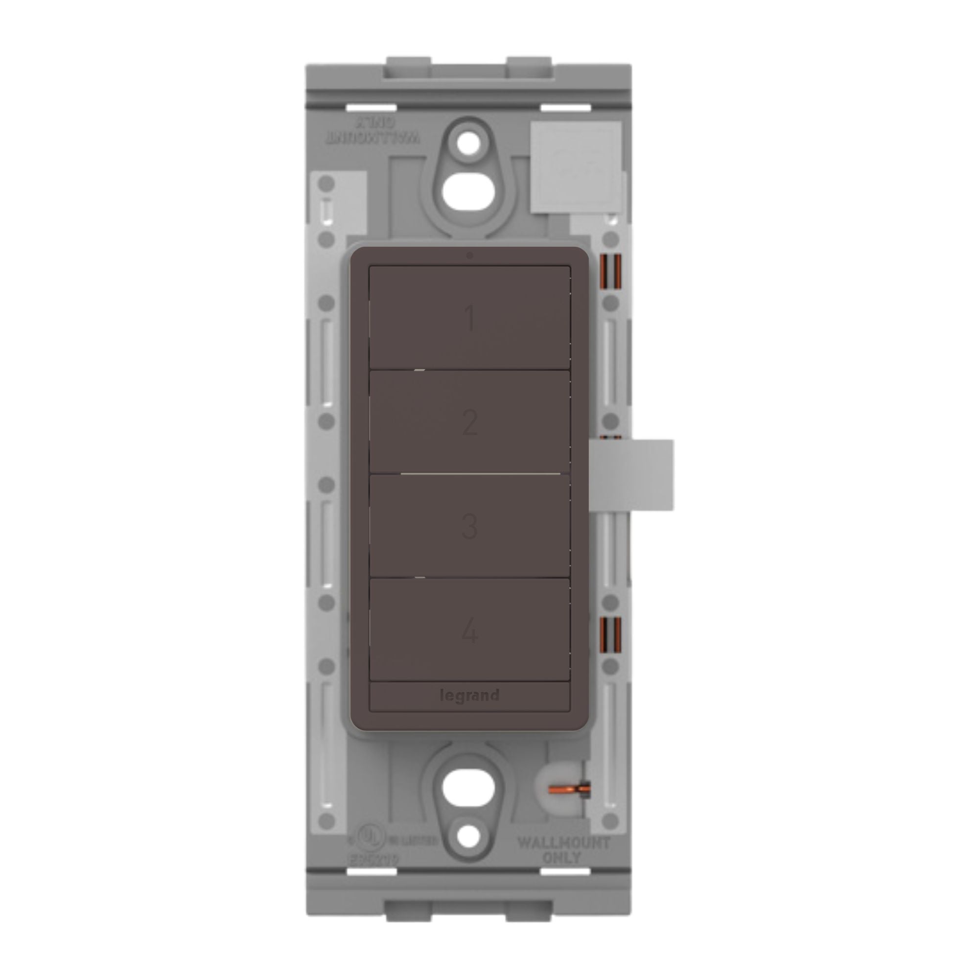 Legrand WNRCB40DB Radiant Smart Wireless Scene Controller with Netatmo, 4-Button, Dark Bronze