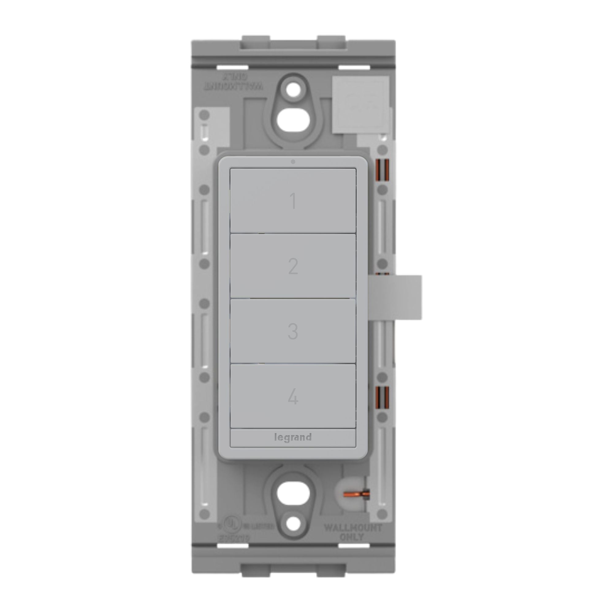 Legrand WNRCB40GRY Radiant Smart Wireless Scene Controller with Netatmo, 4-Button, Multi-Location, Gray