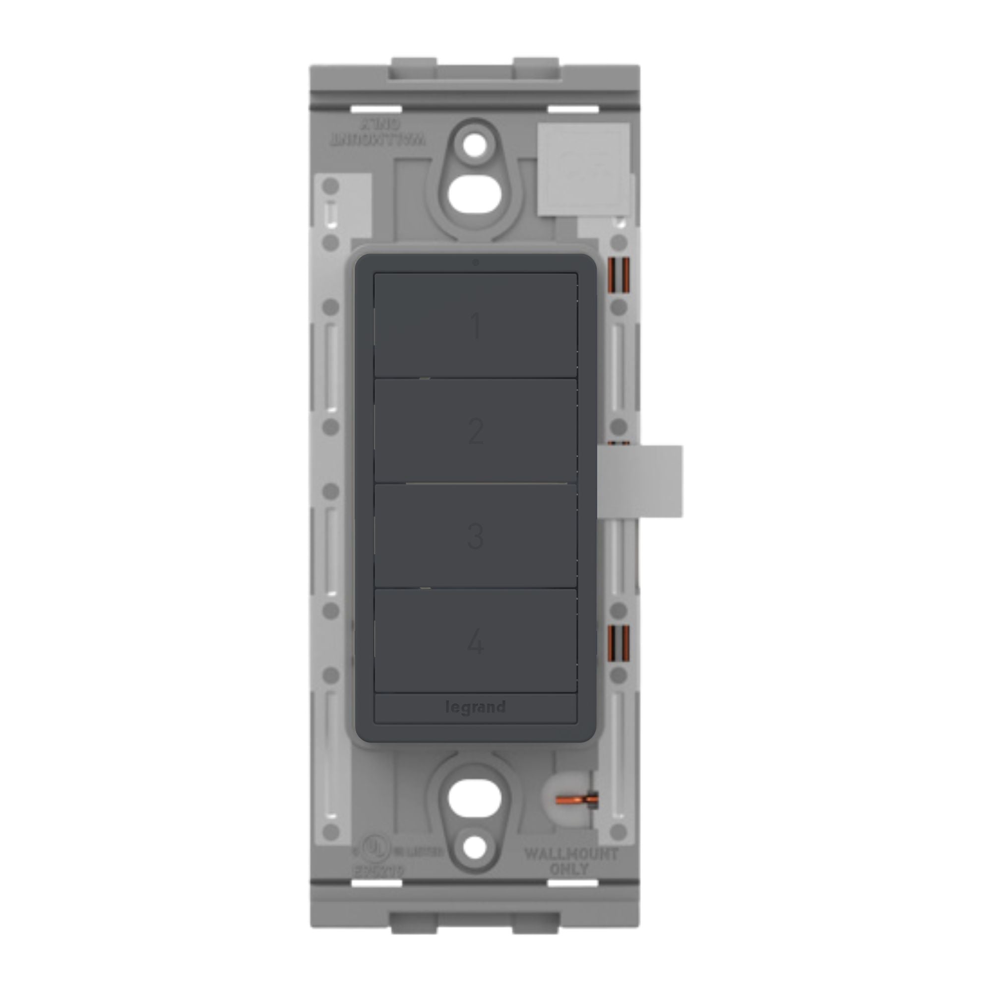 Legrand WNRCB40G Radiant Smart Wireless Scene Controller with Netatmo, 4-Button, Multi-Location, Graphite