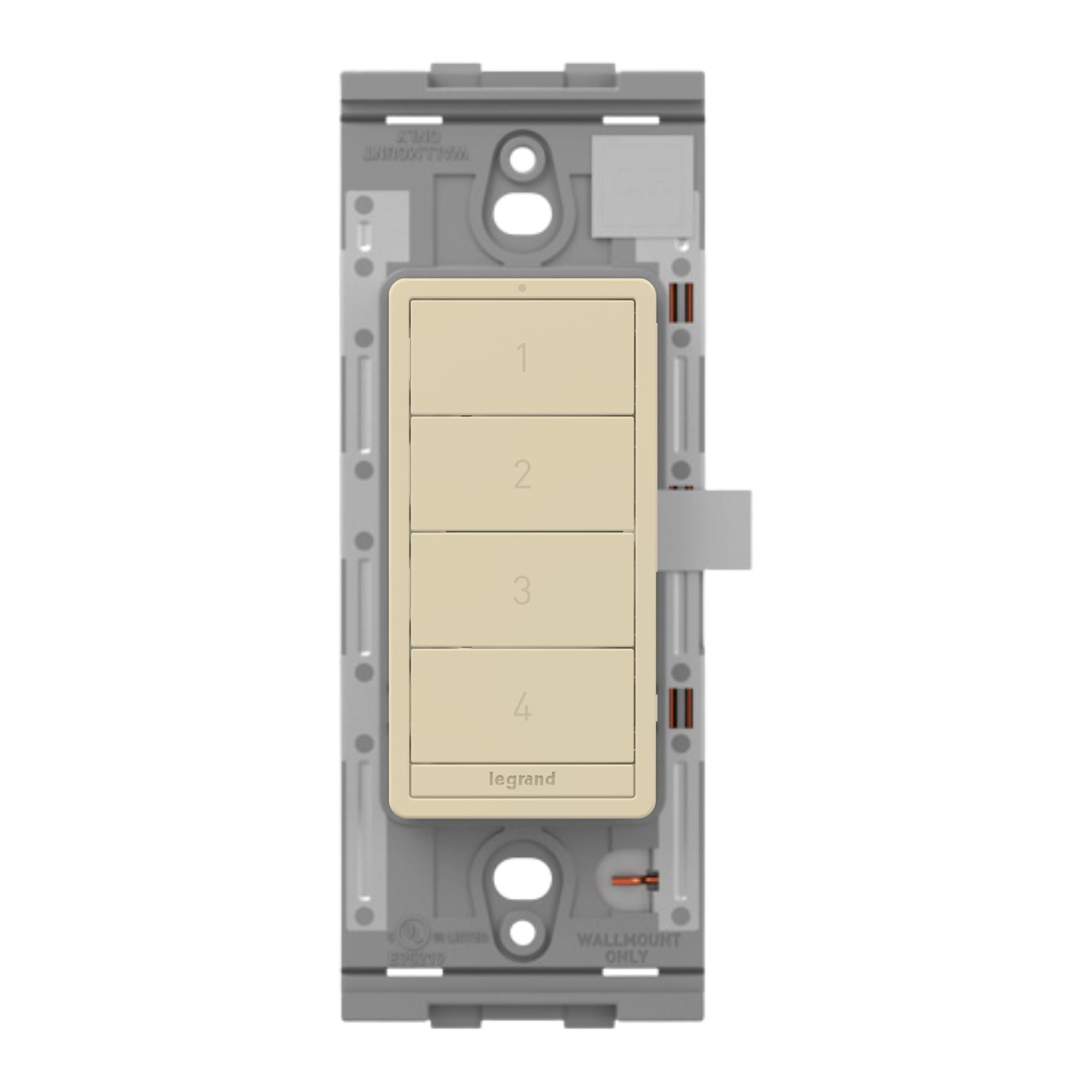 Legrand WNRCB40IV Radiant Smart Wireless Scene Controller with Netatmo, 4-Button, Ivory